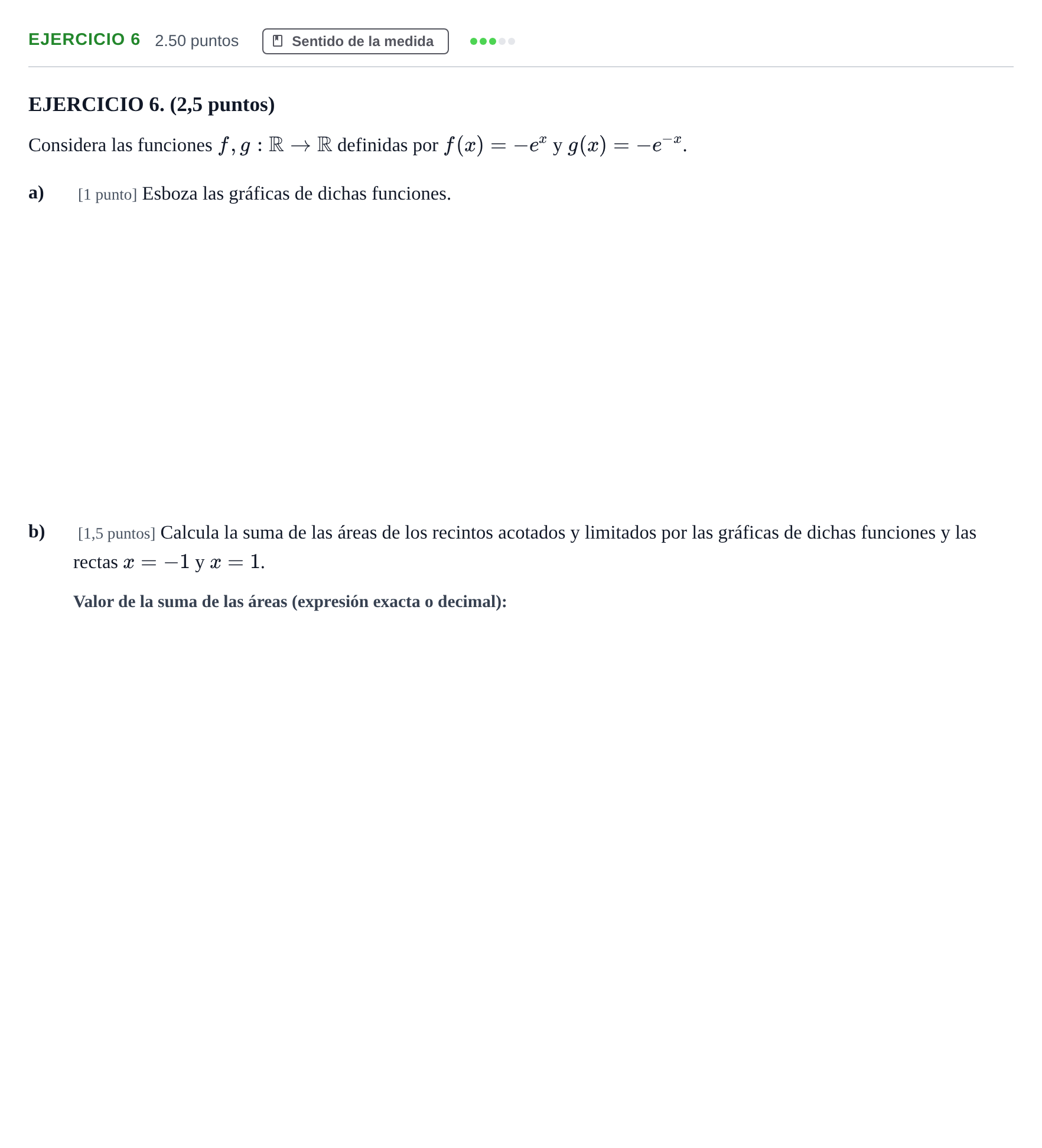 Enunciado: EJERCICIO 6 · Matemáticas II PAU Andalucía Extraordinaria Suplente 1 2025