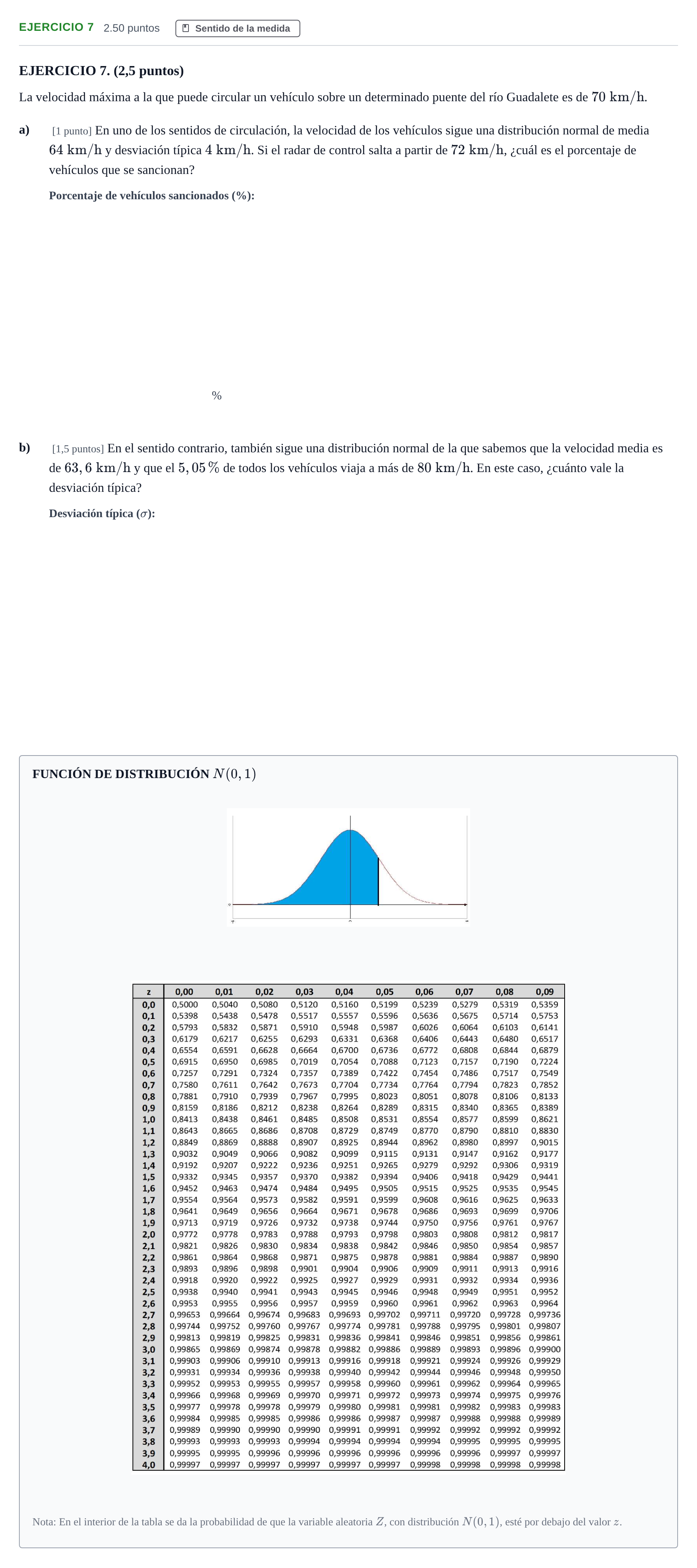 Enunciado: Ejercicio 7 · Matemáticas II PAU Andalucía Extraordinaria Titular 2025