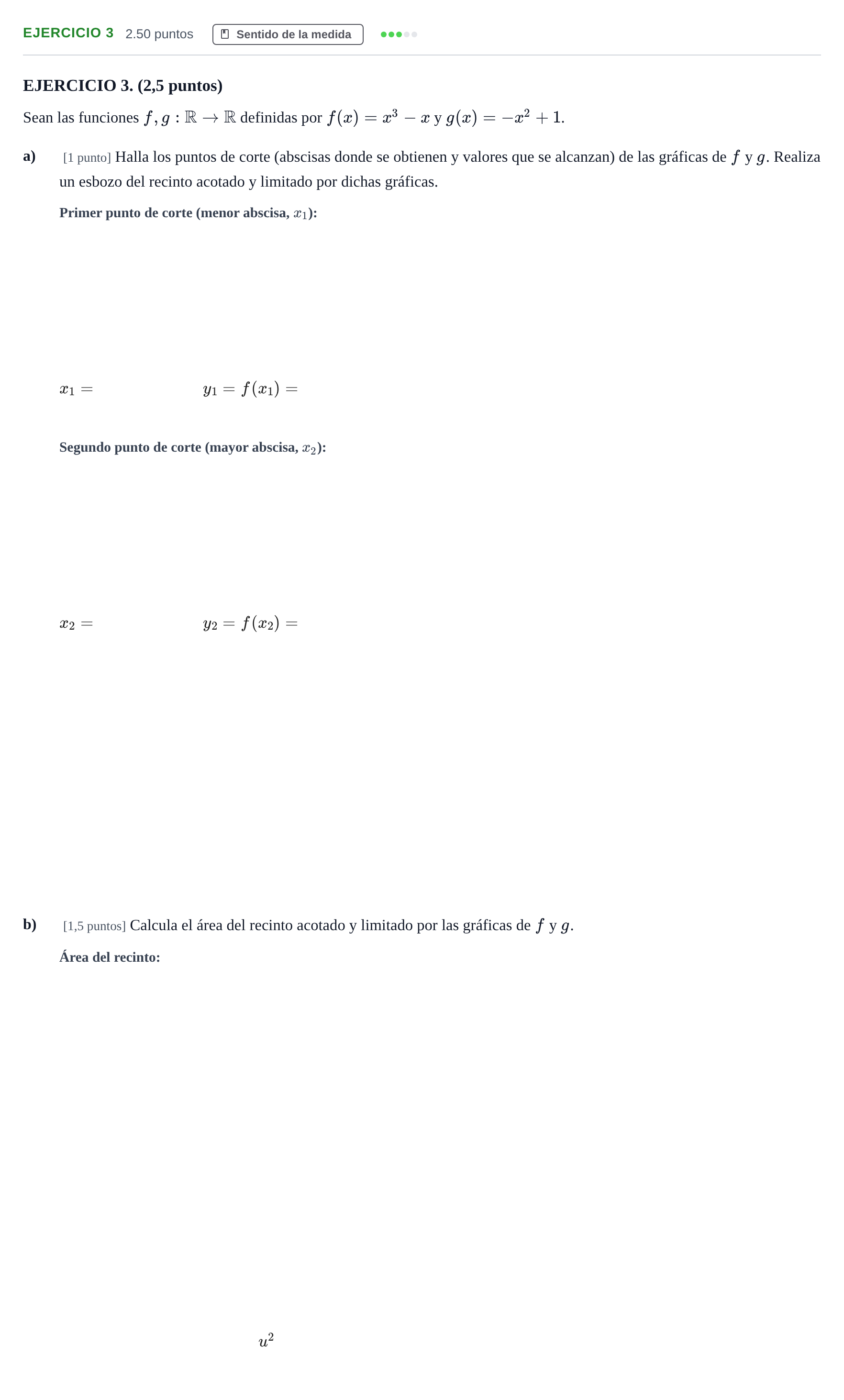 Enunciado: Ejercicio 3 · Matemáticas II PAU Andalucía Ordinaria Suplente 2 2025