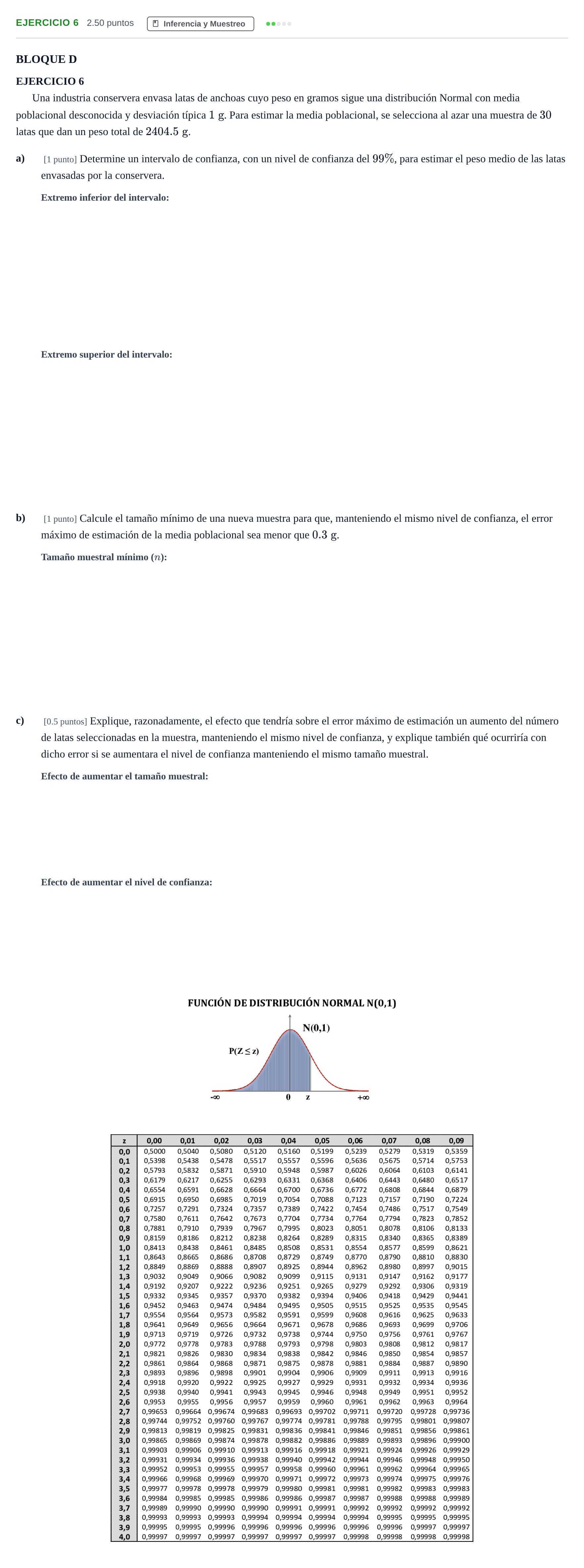 Enunciado: Ejercicio 6 · Matemáticas aplicadas a las Ciencias Sociales II PAU Andalucía Extraordinaria Suplente 1 2025