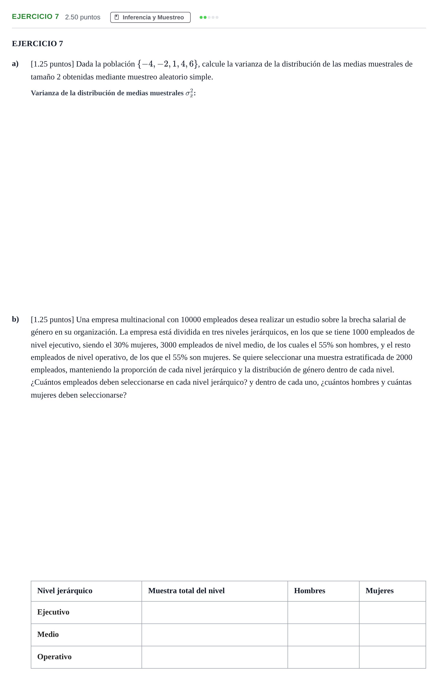 Enunciado: Ejercicio 7 · Matemáticas aplicadas a las Ciencias Sociales II PAU Andalucía Extraordinaria Suplente 1 2025