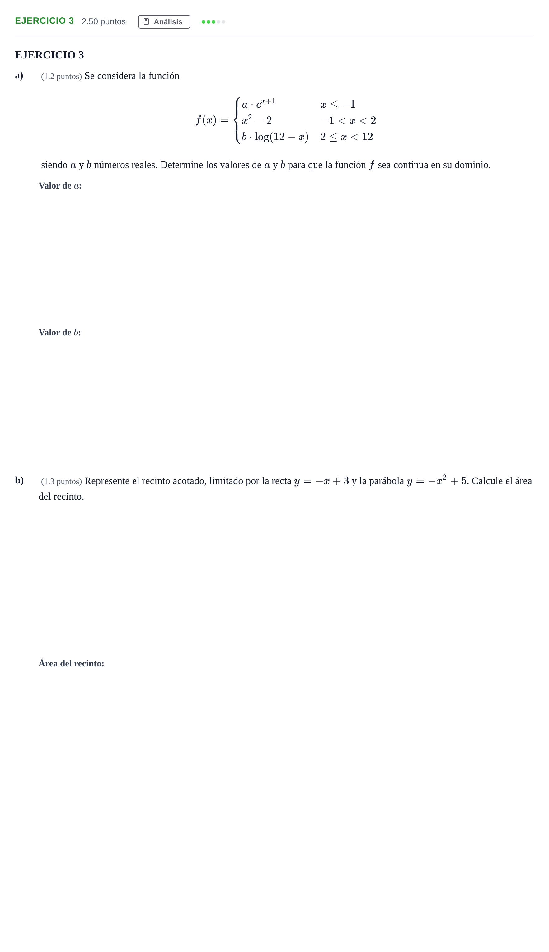 Enunciado: Ejercicio 3 · Matemáticas aplicadas a las Ciencias Sociales II PAU Andalucía Ordinaria Suplente 1 2025