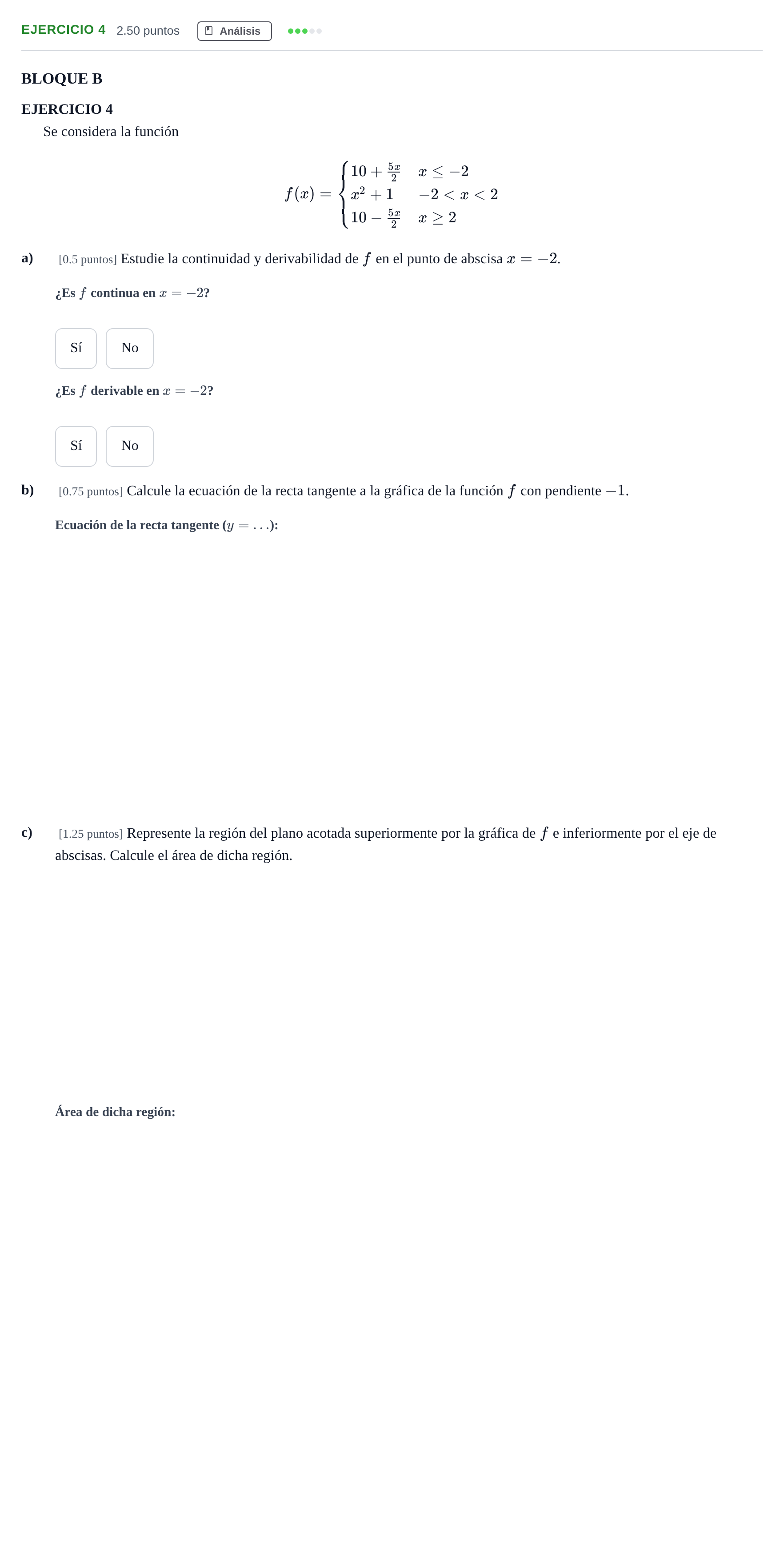 Enunciado: Ejercicio 4 · Matemáticas aplicadas a las Ciencias Sociales II PAU Andalucía Ordinaria Suplente 2 2025