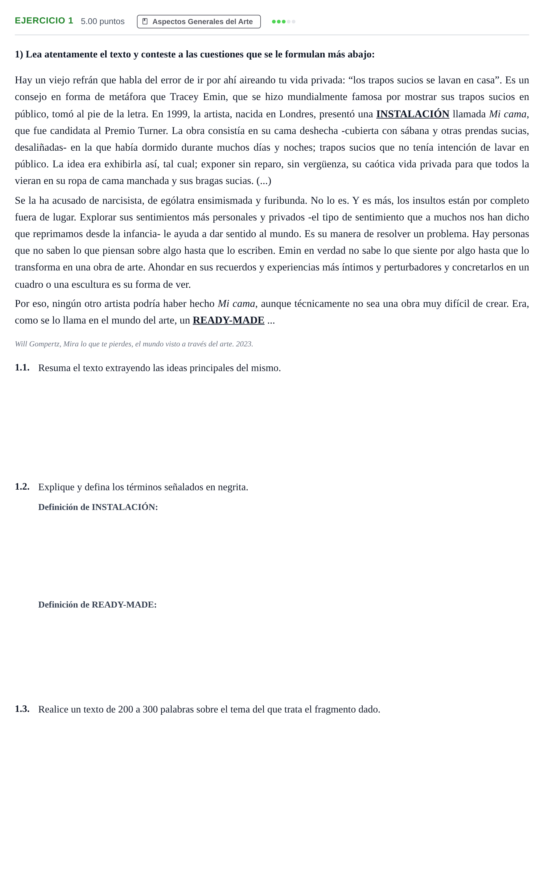 Enunciado: Problema 1 · Movimientos Culturales y Artísticos PAU Andalucía Extraordinaria Suplente 1 2025