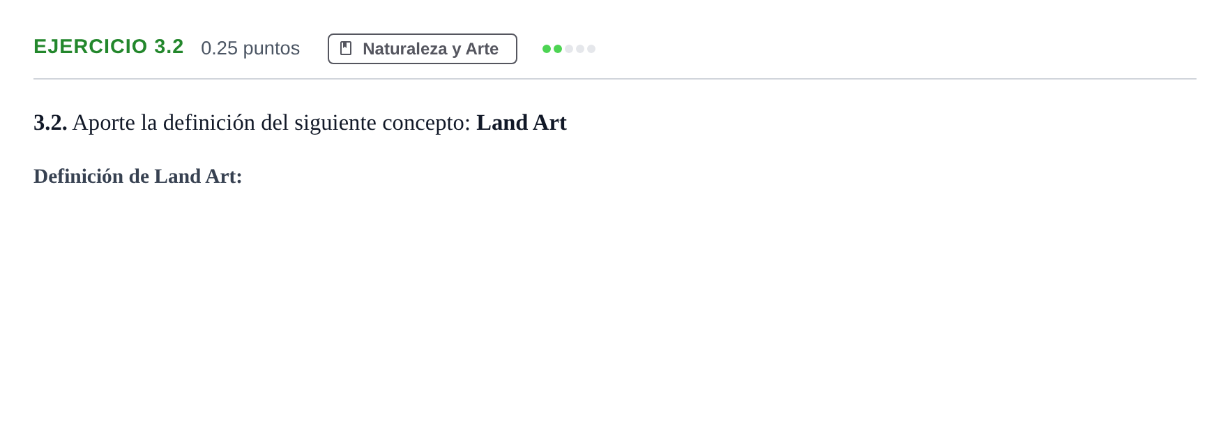 Enunciado: Ejercicio 3.2 · Movimientos Culturales y Artísticos PAU Andalucía Extraordinaria Suplente 2 2025