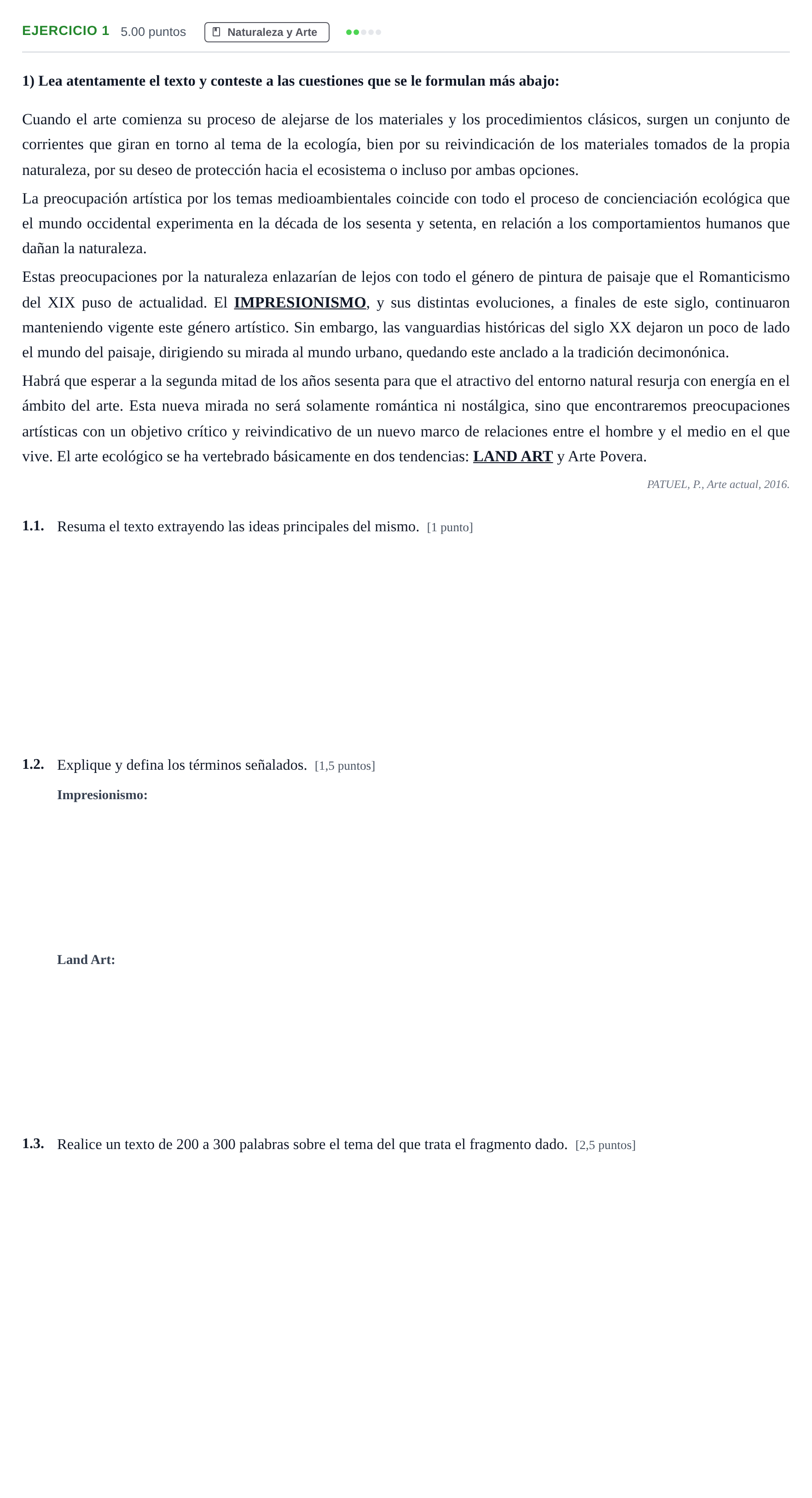 Enunciado: Problema 1 · Movimientos Culturales y Artísticos PAU Andalucía Ordinaria Suplente 2 2025