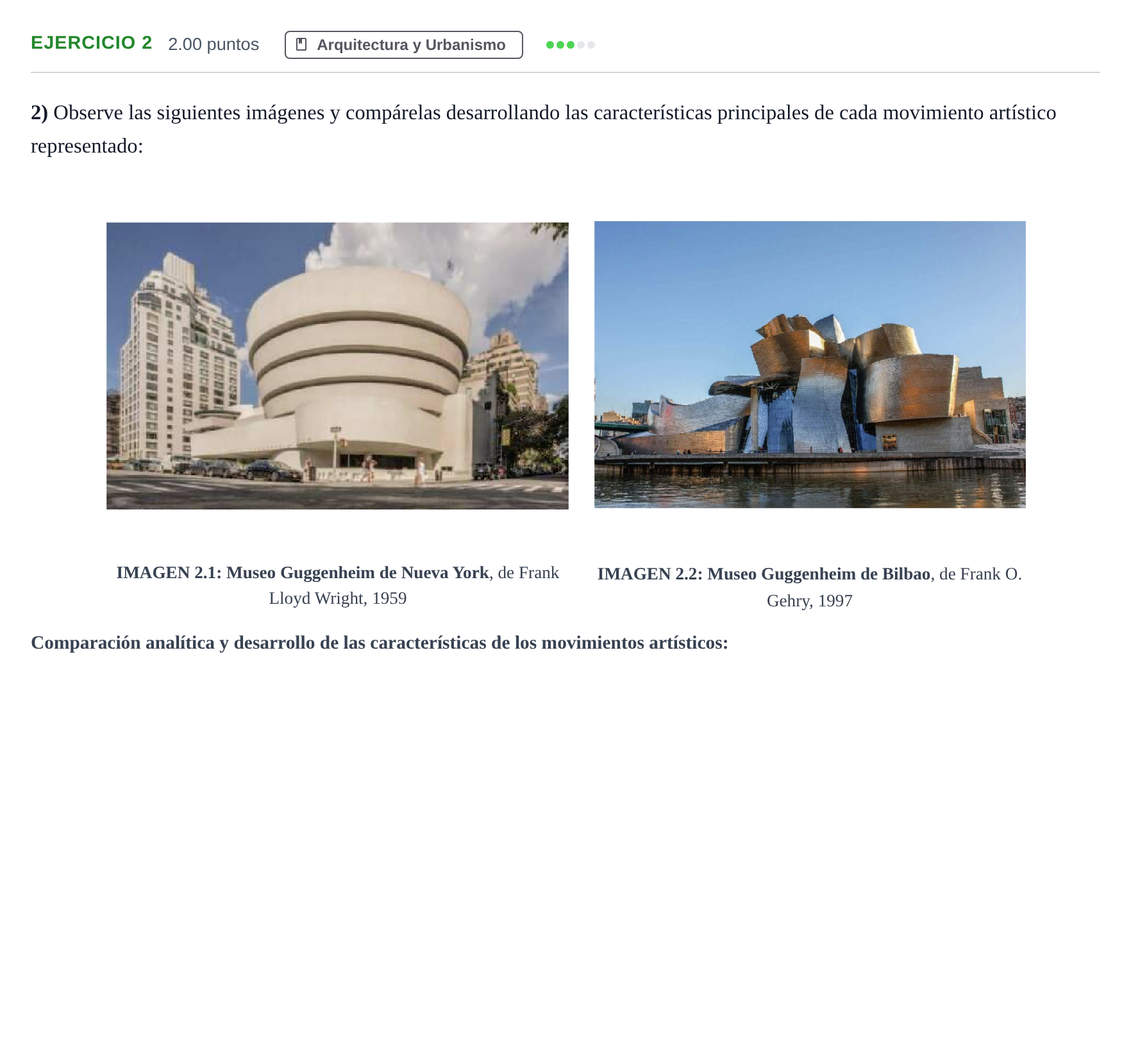 Enunciado: Problema 2 · Movimientos Culturales y Artísticos PAU Andalucía Ordinaria Suplente 2 2025
