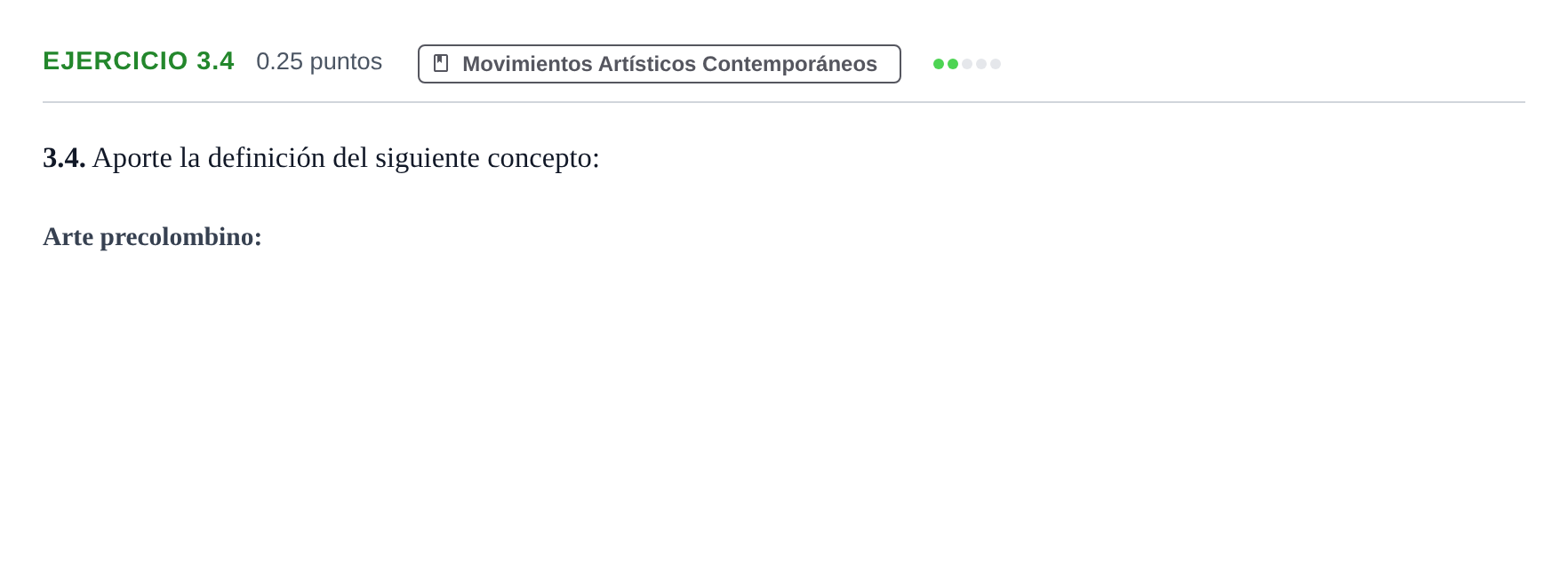Enunciado: Ejercicio 3.4 · Movimientos Culturales y Artísticos PAU Andalucía Ordinaria Suplente 2 2025