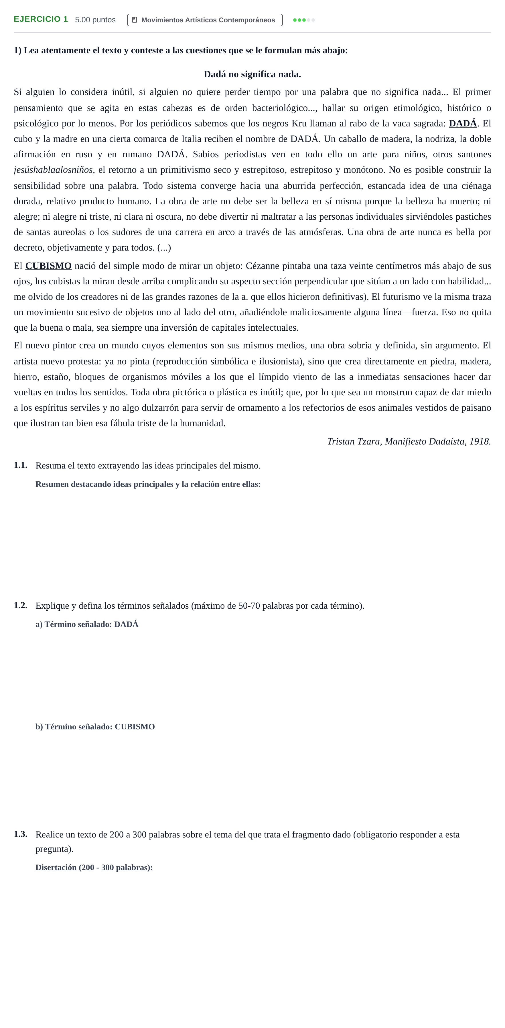 Enunciado: Problema 1 · Movimientos Culturales y Artísticos PAU Andalucía Ordinaria Titular 2025