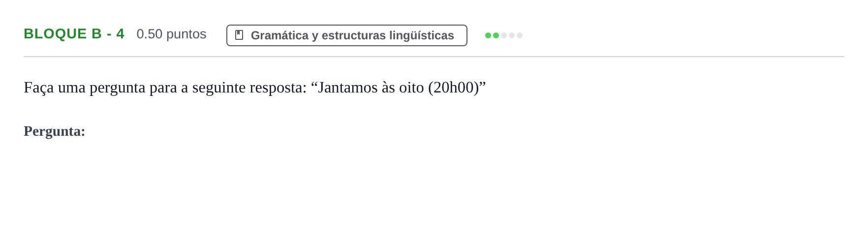 Enunciado: Bloque B - 4 · Portugués PAU Andalucía Ordinaria Suplente 1 2025
