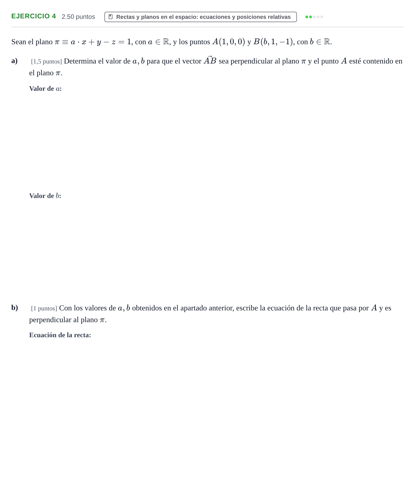 Enunciado: Problema 4 · Matemáticas II PAU Castilla-La Mancha Extraordinaria 2023