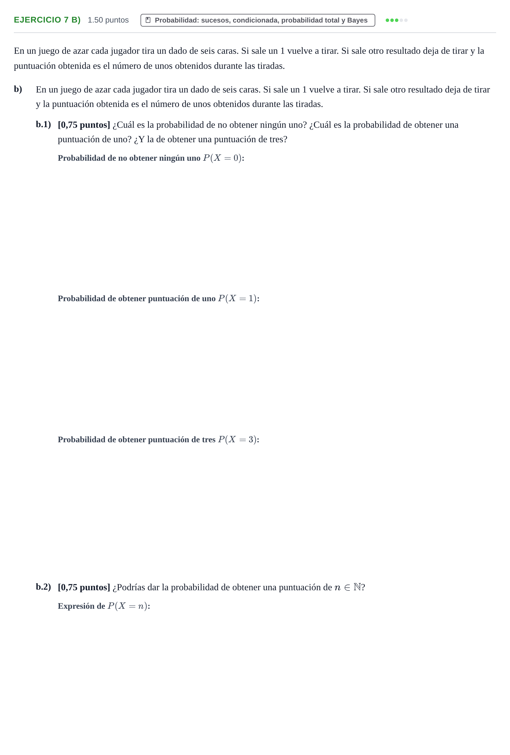 Enunciado: Ejercicio 7 b) - Probabilidad · Matemáticas II PAU Castilla-La Mancha Extraordinaria 2023