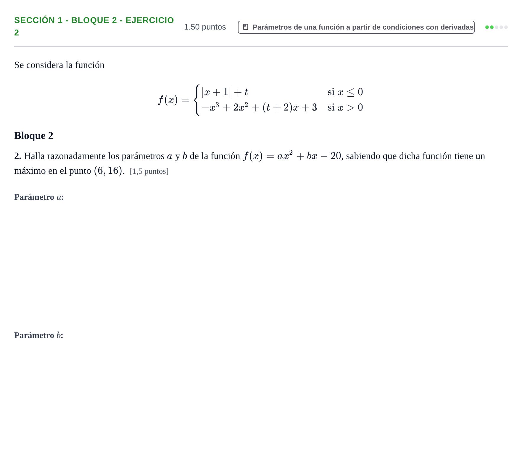 Enunciado: Ejercicio Sección 1 - Bloque 2 - Ejercicio 2 · Matemáticas aplicadas a las Ciencias Sociales II PAU Castilla-La Mancha Extraordinaria 2023