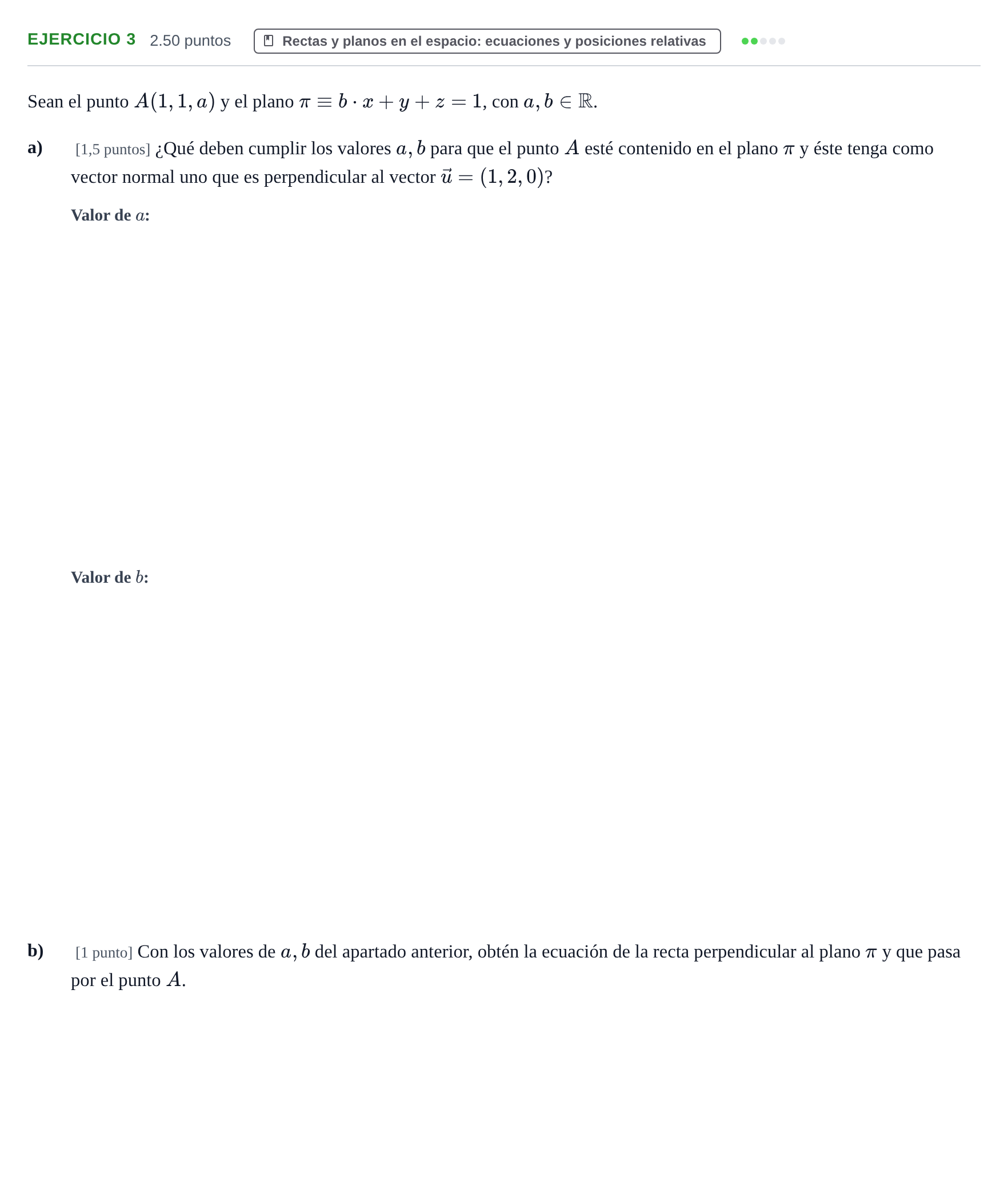 Enunciado: Problema 3 · Matemáticas II PAU Castilla-La Mancha Ordinaria 2023