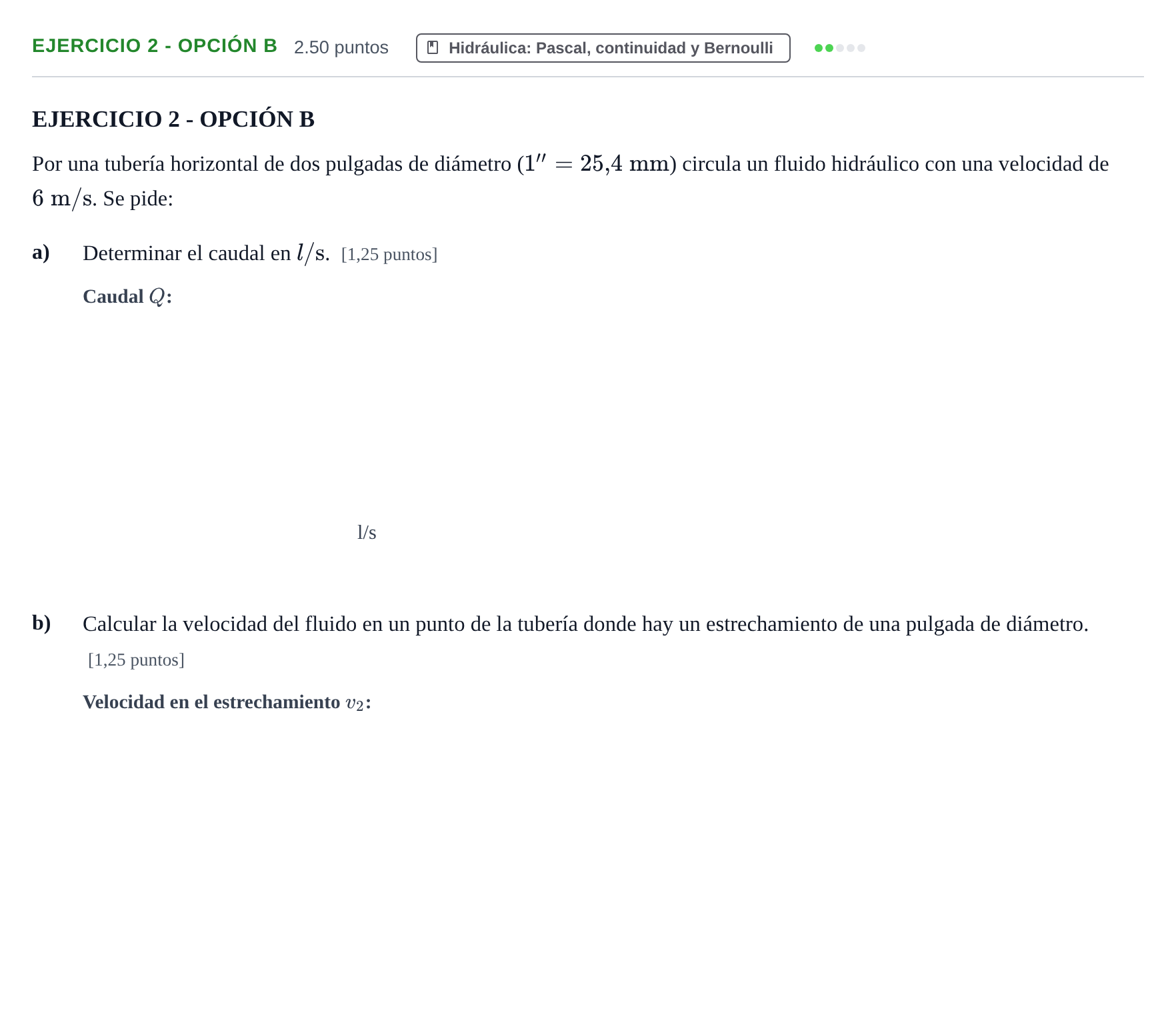 Enunciado: Ejercicio 2 - Opción B · Tecnología e Ingeniería II PAU Andalucía Extraordinaria Suplente 1 2025