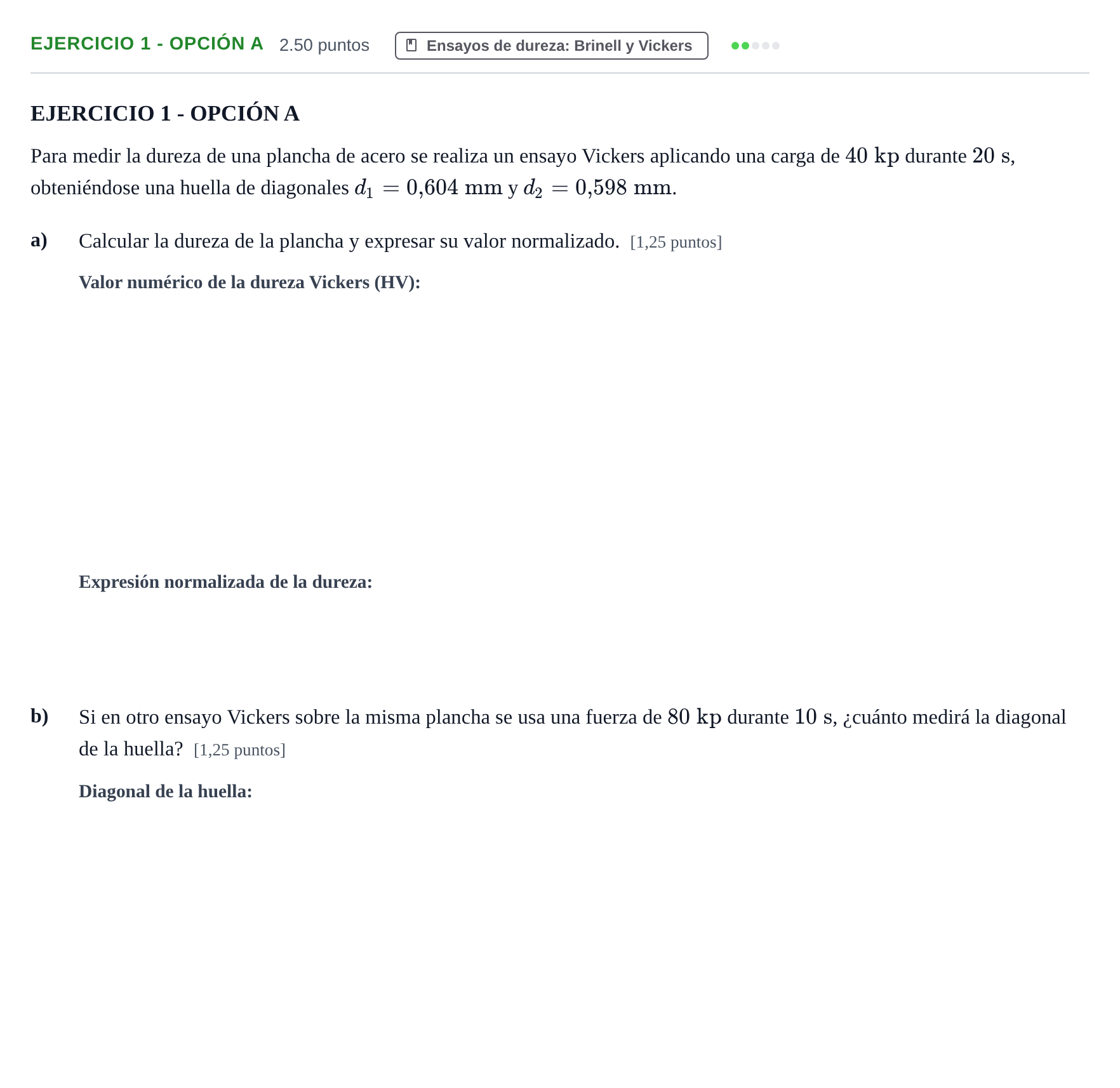 Enunciado: Ejercicio 1 - Opción A · Tecnología e Ingeniería II PAU Andalucía Extraordinaria Suplente 2 2025