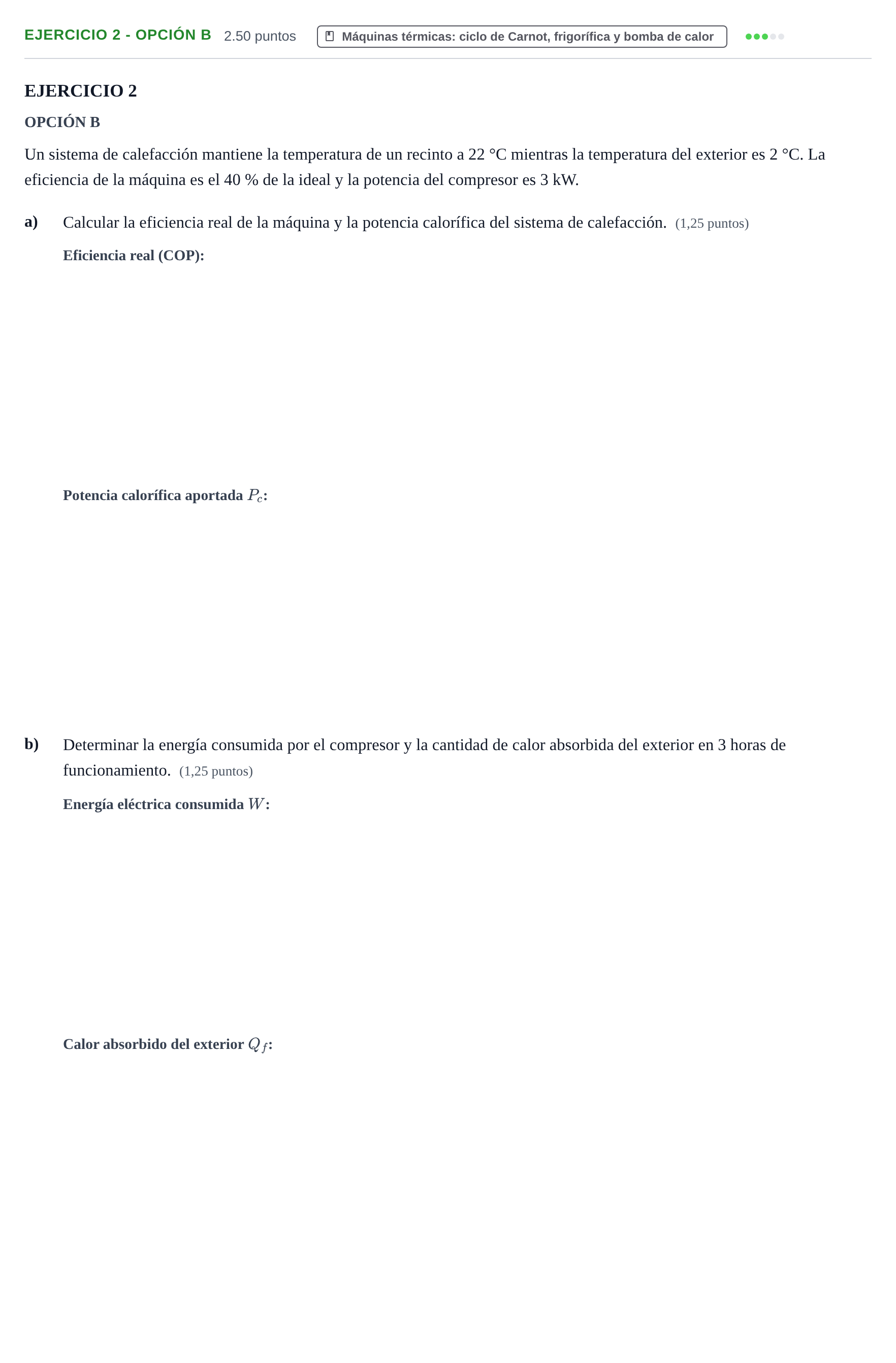 Enunciado: Ejercicio 2 - Opción B · Tecnología e Ingeniería II PAU Andalucía Ordinaria Suplente 1 2025