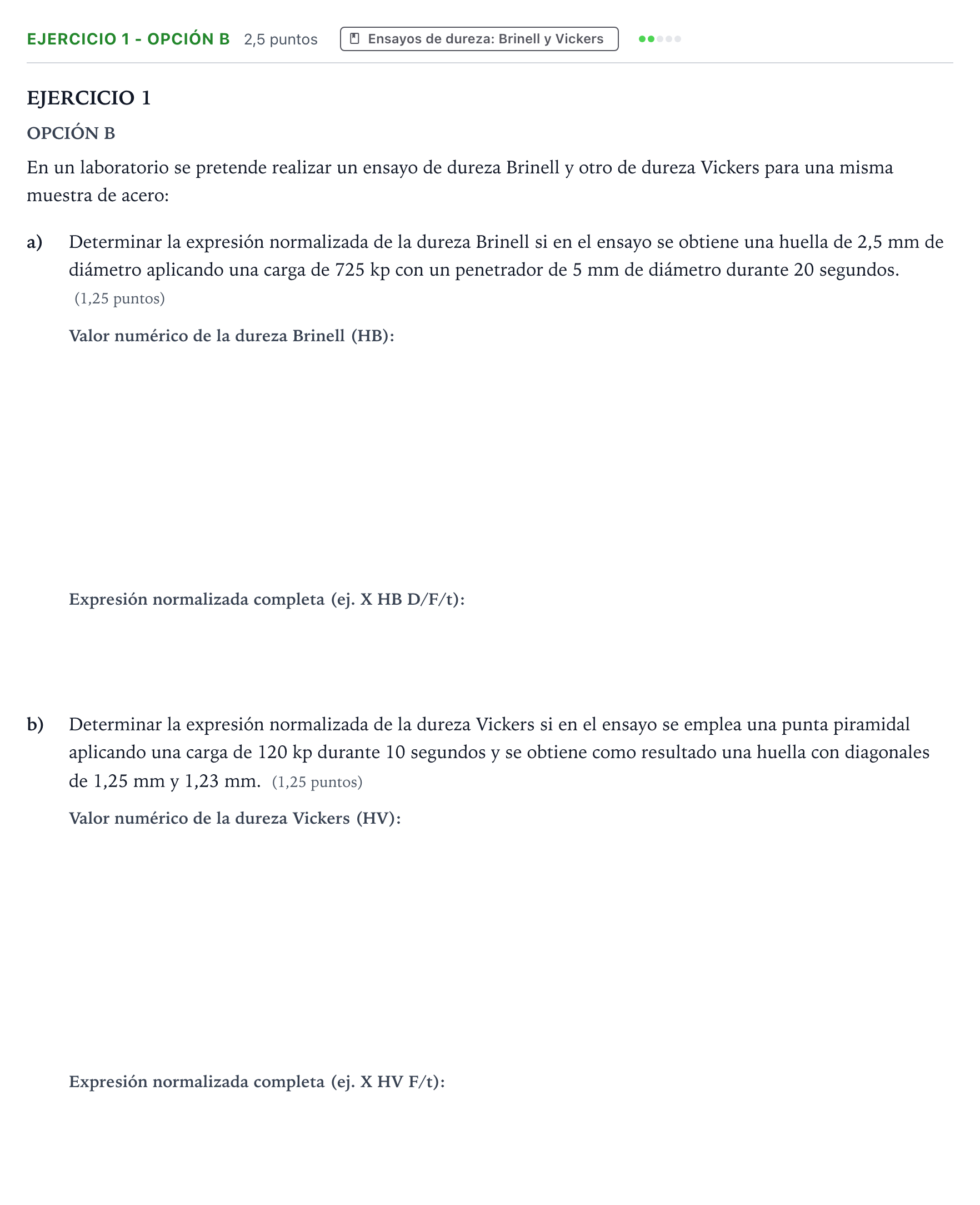 Enunciado: Ejercicio 1 - Opción B · Tecnología e Ingeniería II PAU Andalucía Ordinaria Titular 2025