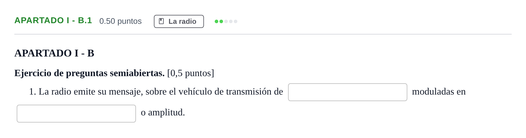 Enunciado: Apartado I - B.1 · Cultura Audiovisual II PAU Castilla-La Mancha Ordinaria 2022