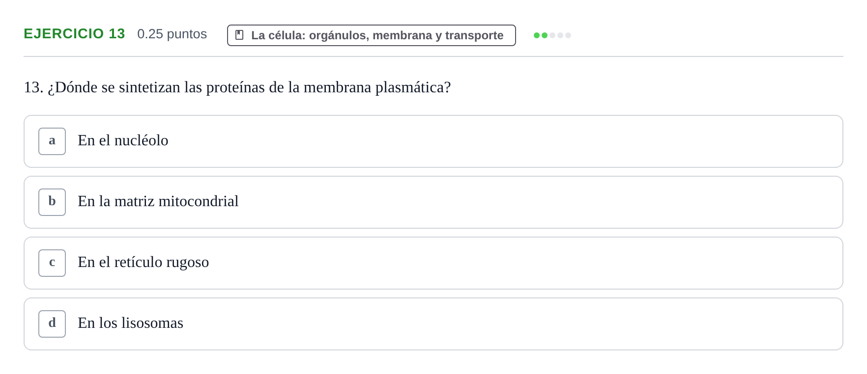 Enunciado: Problema 13 · Biología PAU Castilla-La Mancha Ordinaria 2022