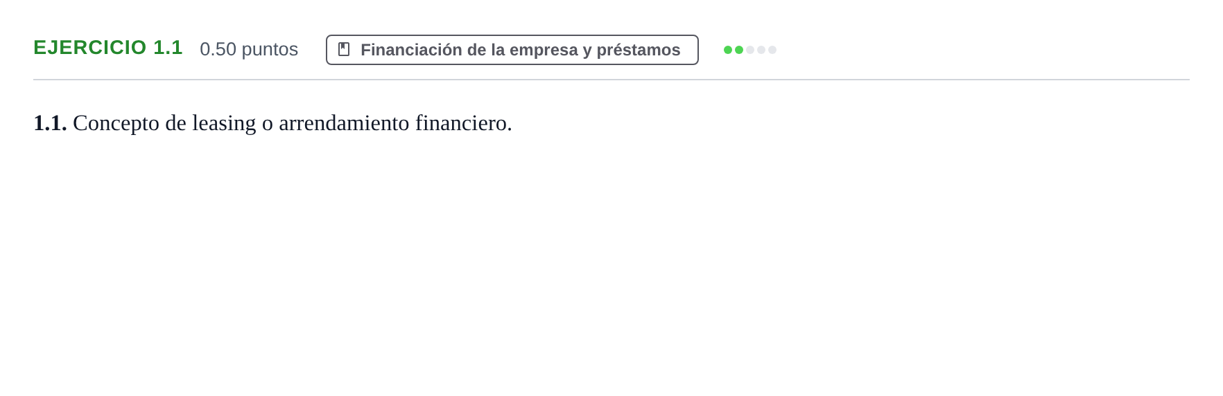 Enunciado: Ejercicio 1.1 · Empresa y Diseño de Modelos de Negocio PAU Castilla-La Mancha Ordinaria 2022