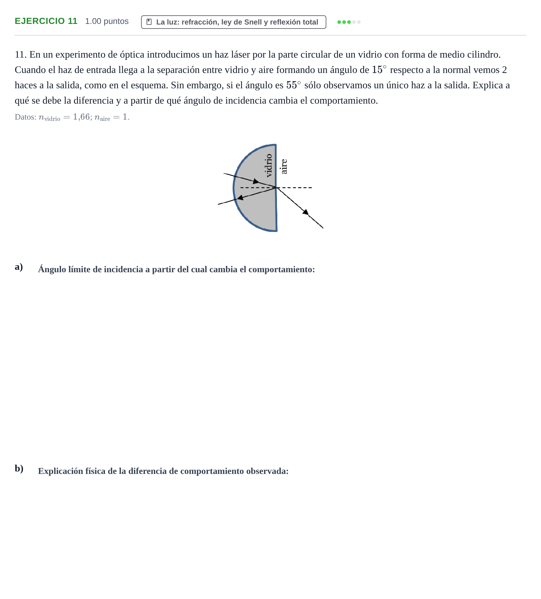 Enunciado: Problema 11 · Física PAU Castilla-La Mancha Extraordinaria 2022