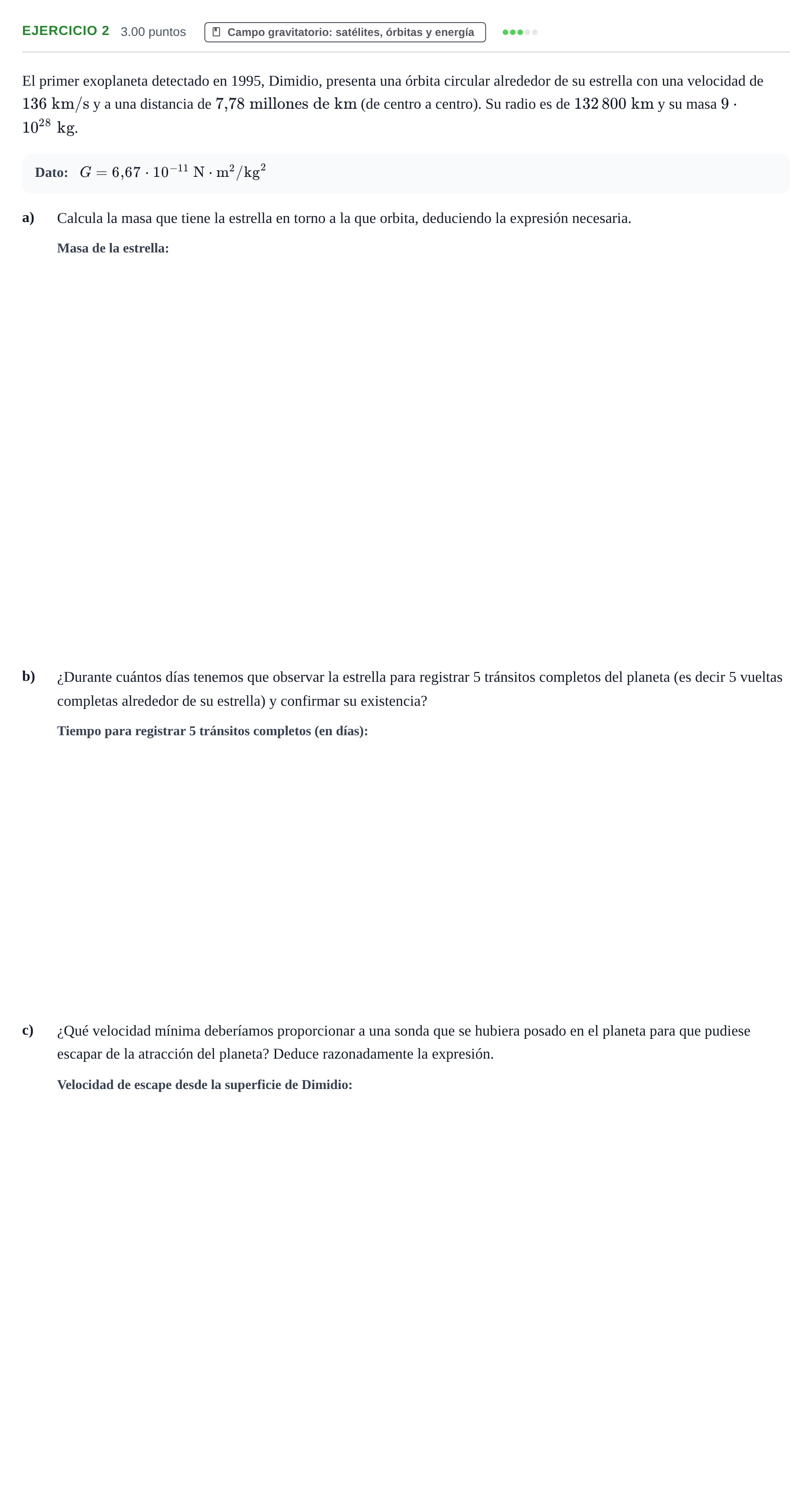 Enunciado: Problema 2 · Física PAU Castilla-La Mancha Ordinaria 2022