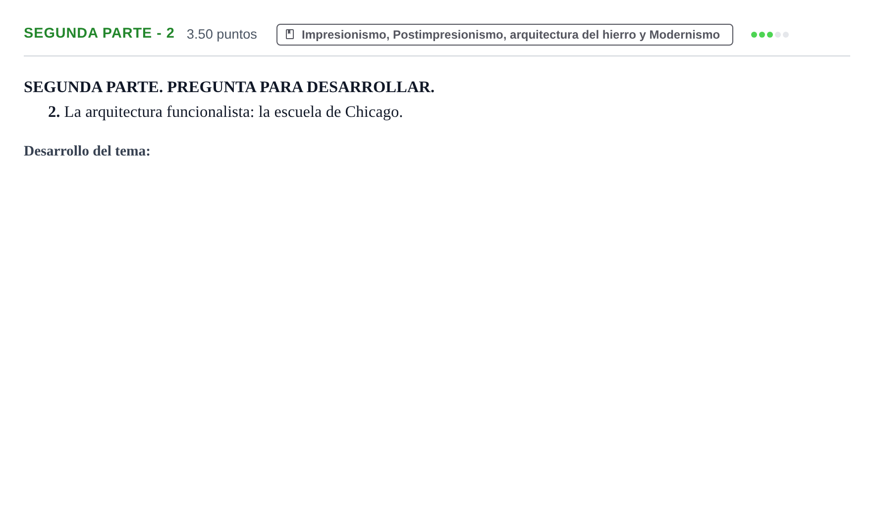 Enunciado: Ejercicio Segunda parte - 2 · Fundamentos Artísticos PAU Castilla-La Mancha Extraordinaria (Fundamentos del Arte II) 2022