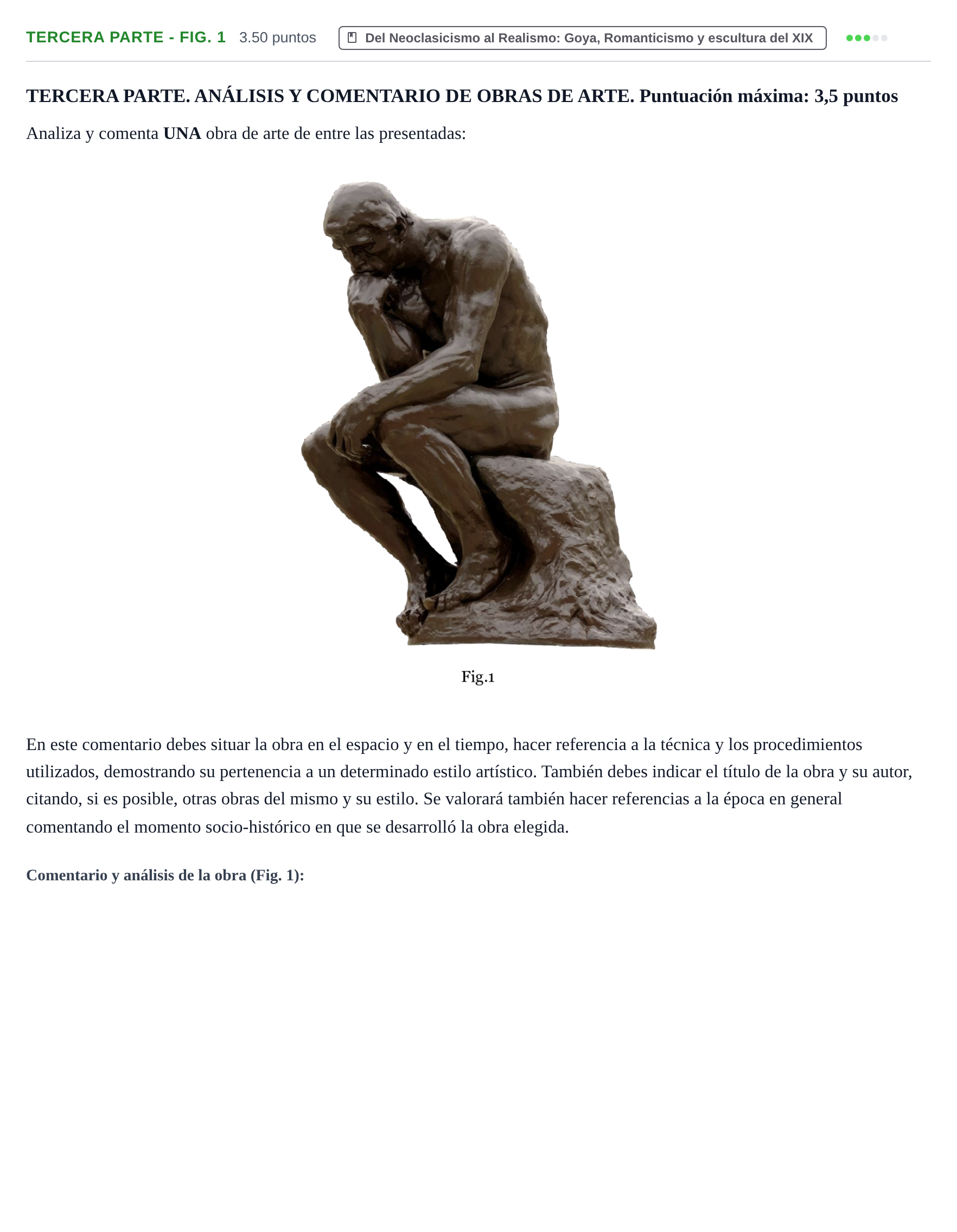 Enunciado: Ejercicio Tercera parte - Fig. 1 · Fundamentos Artísticos PAU Castilla-La Mancha Extraordinaria (Fundamentos del Arte II) 2022