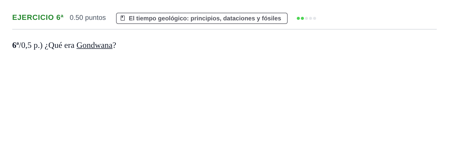 Enunciado: Ejercicio 6ª · Geología y Ciencias Ambientales PAU Castilla-La Mancha Extraordinaria 2022