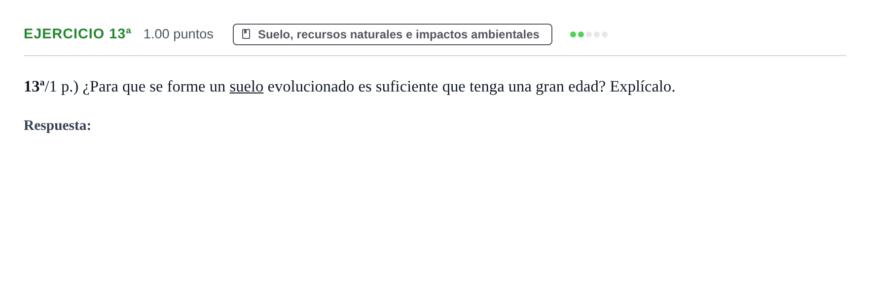 Enunciado: Ejercicio 13ª · Geología y Ciencias Ambientales PAU Castilla-La Mancha Extraordinaria 2022