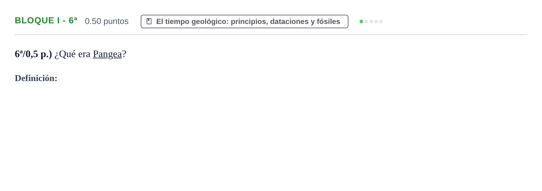 Enunciado: Bloque I - 6ª · Geología y Ciencias Ambientales PAU Castilla-La Mancha Ordinaria 2022