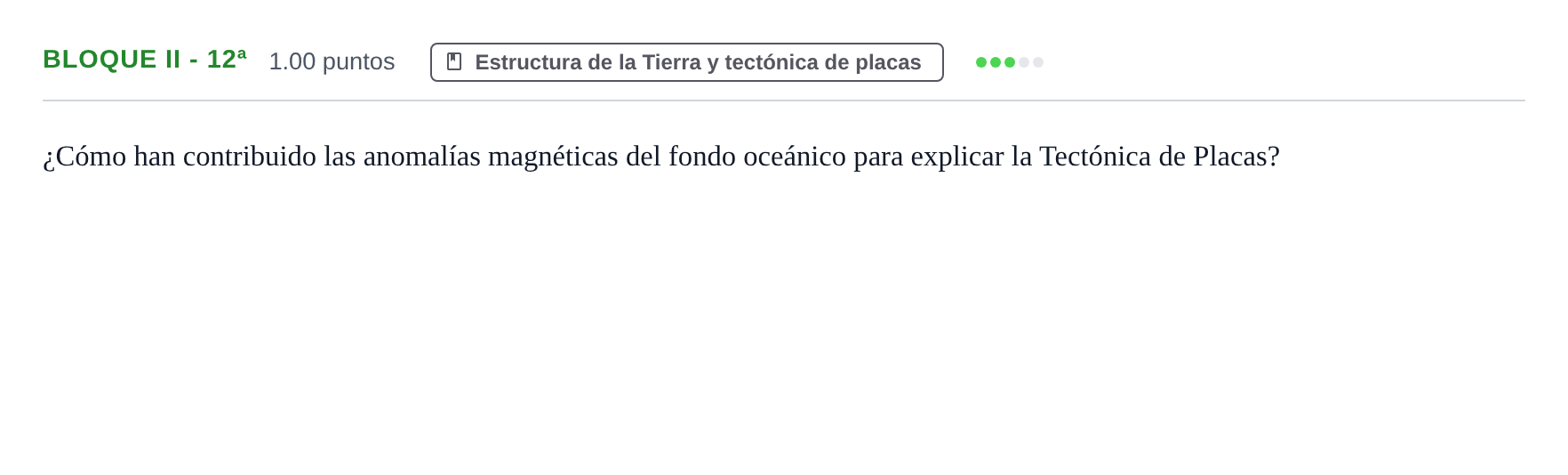 Enunciado: Bloque II - 12ª · Geología y Ciencias Ambientales PAU Castilla-La Mancha Ordinaria 2022
