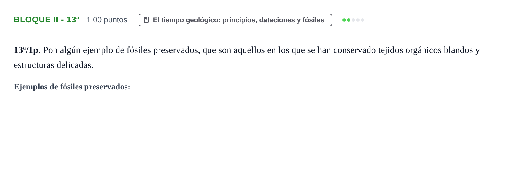 Enunciado: Bloque II - 13ª · Geología y Ciencias Ambientales PAU Castilla-La Mancha Ordinaria 2022