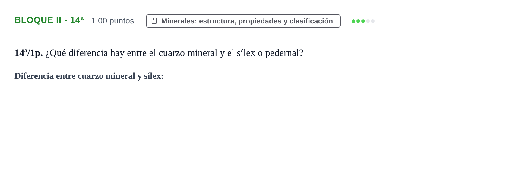 Enunciado: Bloque II - 14ª · Geología y Ciencias Ambientales PAU Castilla-La Mancha Ordinaria 2022