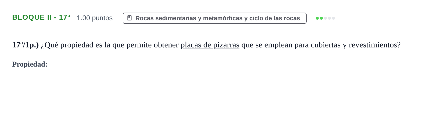 Enunciado: Bloque II - 17ª · Geología y Ciencias Ambientales PAU Castilla-La Mancha Ordinaria 2022