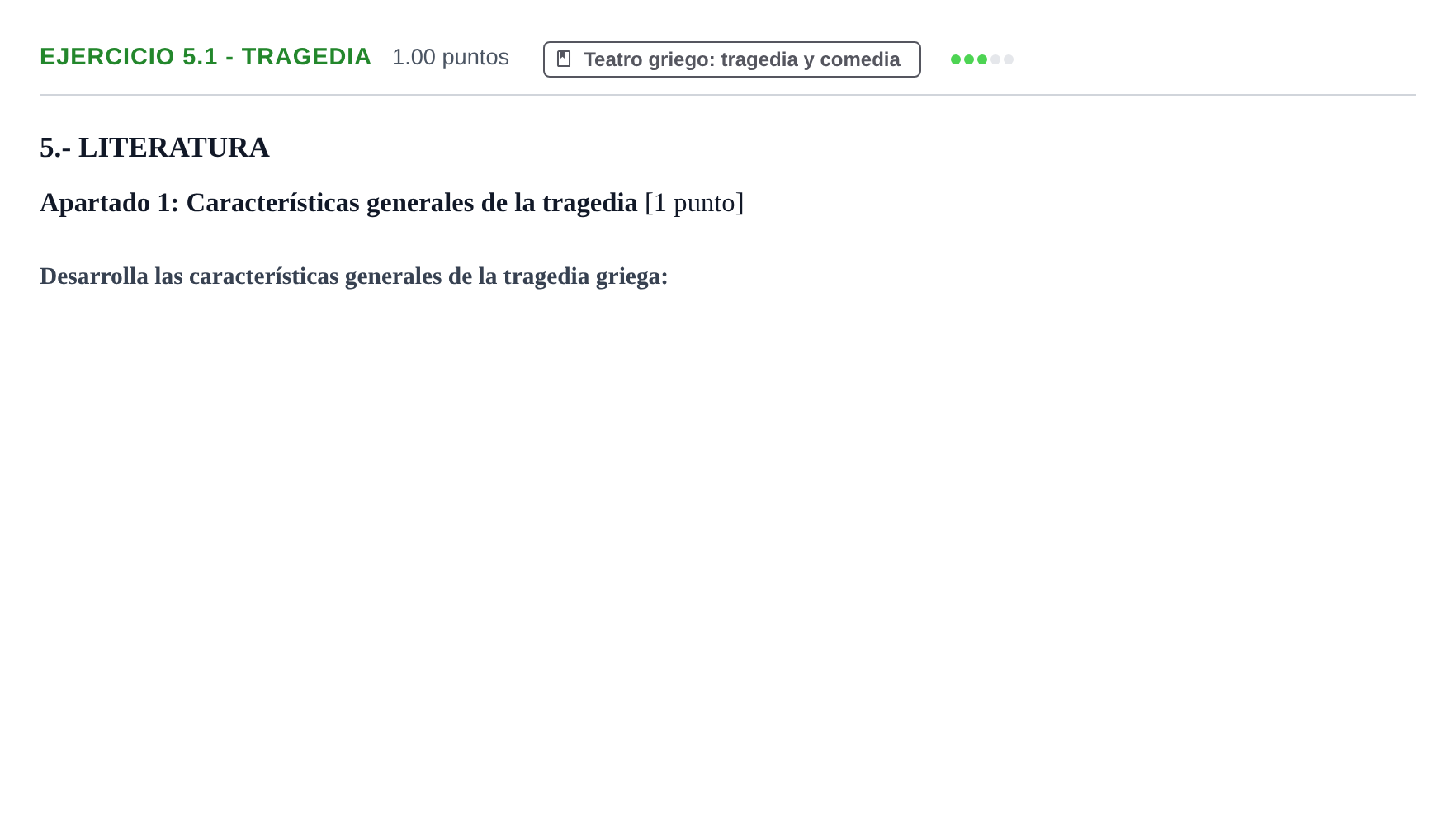 Enunciado: Ejercicio 5.1 - Tragedia · Griego II PAU Castilla-La Mancha Ordinaria 2022