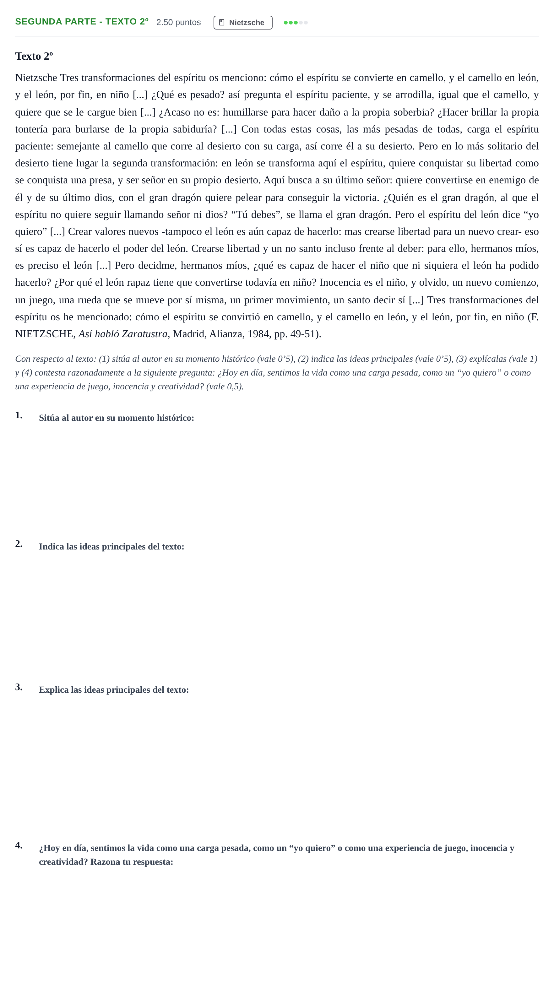 Enunciado: Ejercicio Segunda parte - Texto 2º · Historia de la Filosofía PAU Castilla-La Mancha Ordinaria 2022