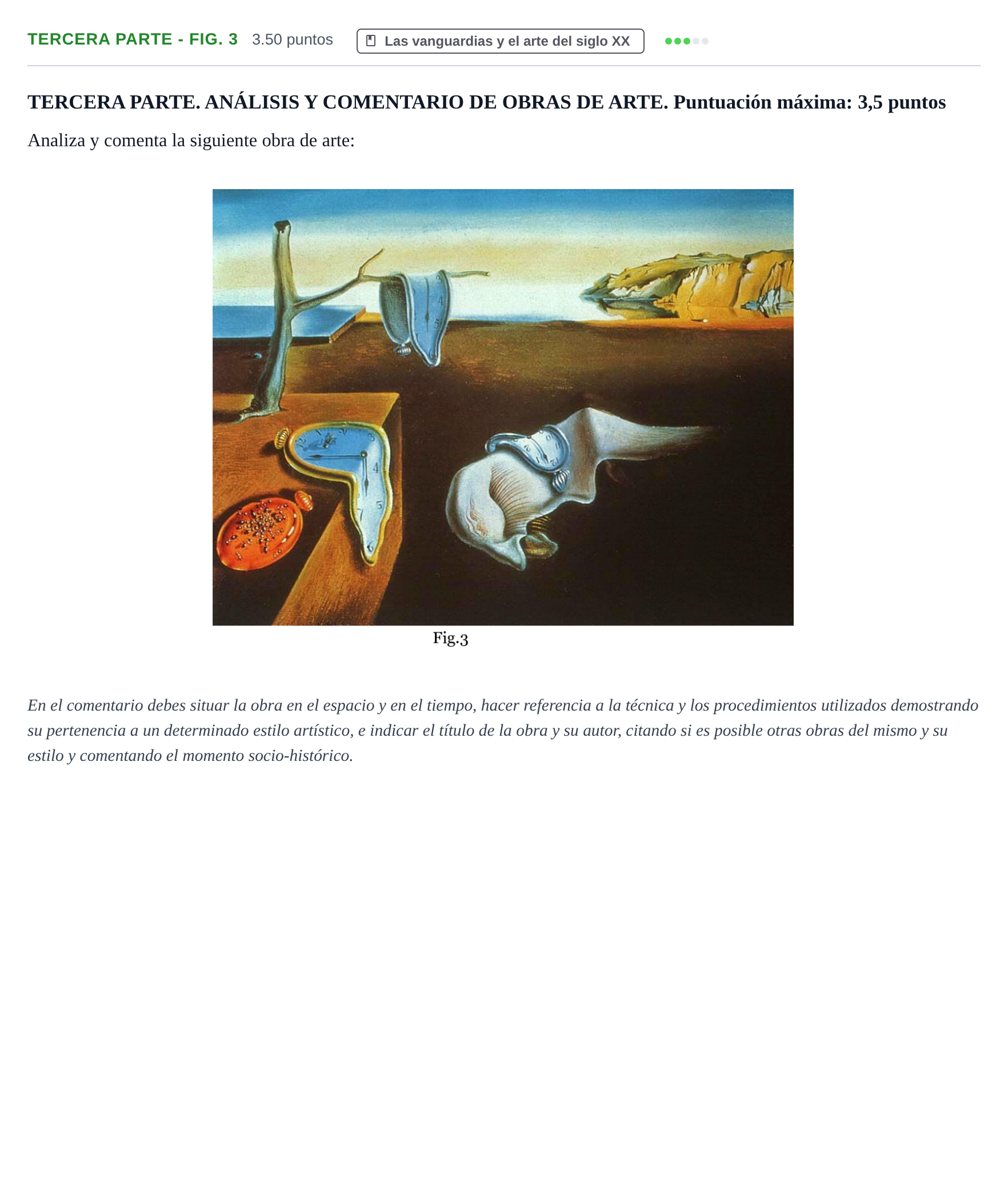 Enunciado: Ejercicio Tercera parte - Fig. 3 · Historia del Arte PAU Castilla-La Mancha Extraordinaria 2022