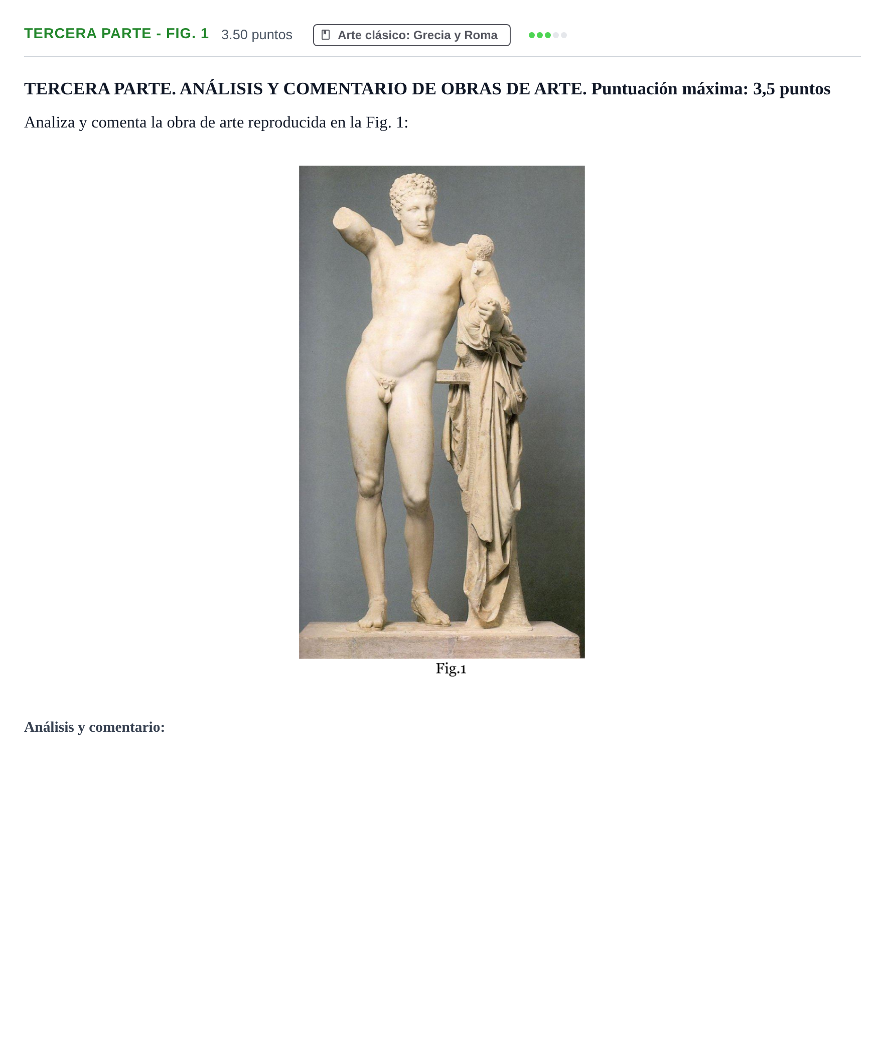 Enunciado: Ejercicio Tercera parte - Fig. 1 · Historia del Arte PAU Castilla-La Mancha Ordinaria 2022