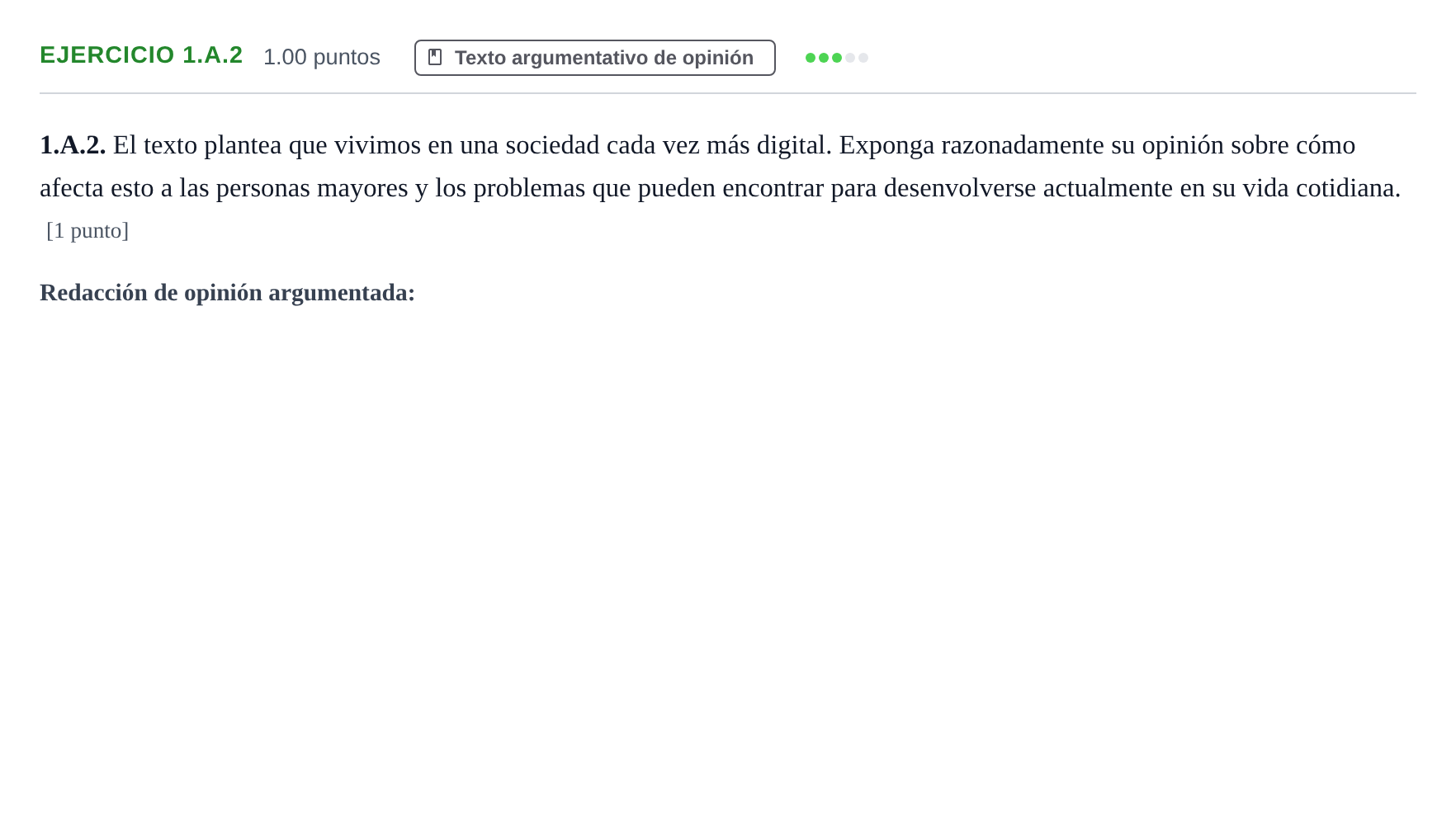 Enunciado: Ejercicio 1.A.2 · Lengua Castellana y Literatura II PAU Castilla-La Mancha Ordinaria 2022