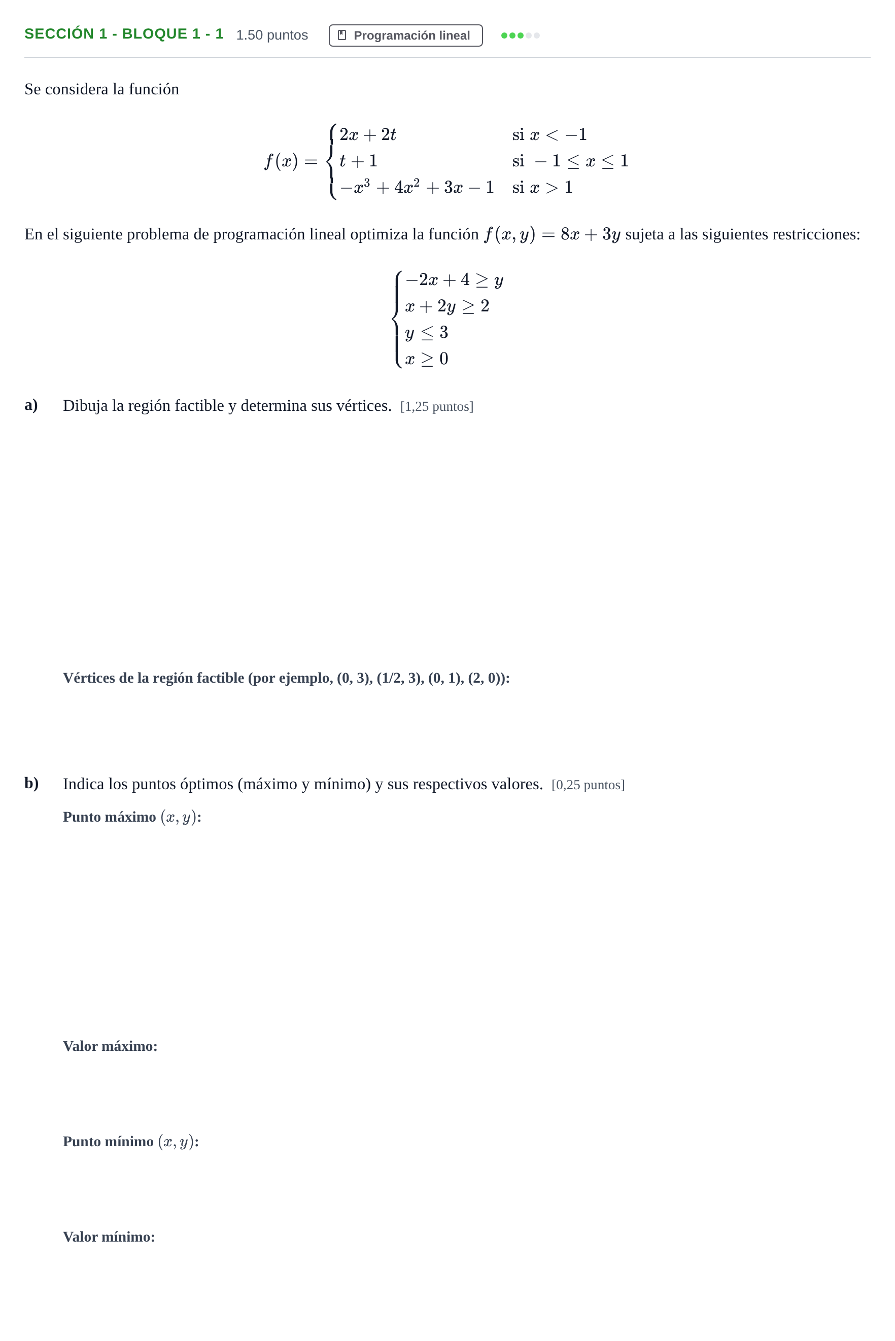 Enunciado: Ejercicio Sección 1 - Bloque 1 - 1 · Matemáticas aplicadas a las Ciencias Sociales II PAU Castilla-La Mancha Extraordinaria 2022