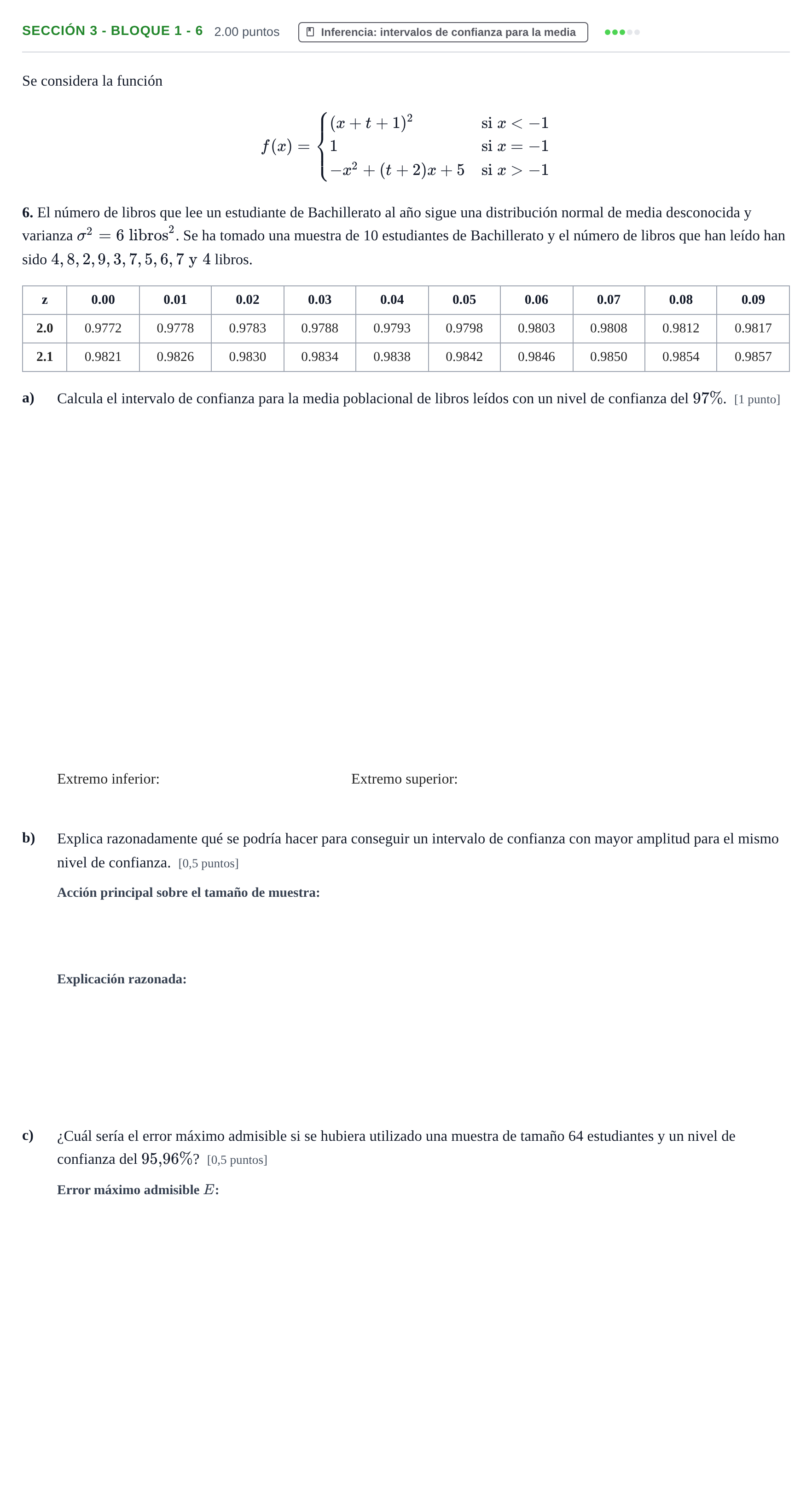 Enunciado: Ejercicio Sección 3 - Bloque 1 - 6 · Matemáticas aplicadas a las Ciencias Sociales II PAU Castilla-La Mancha Ordinaria 2022