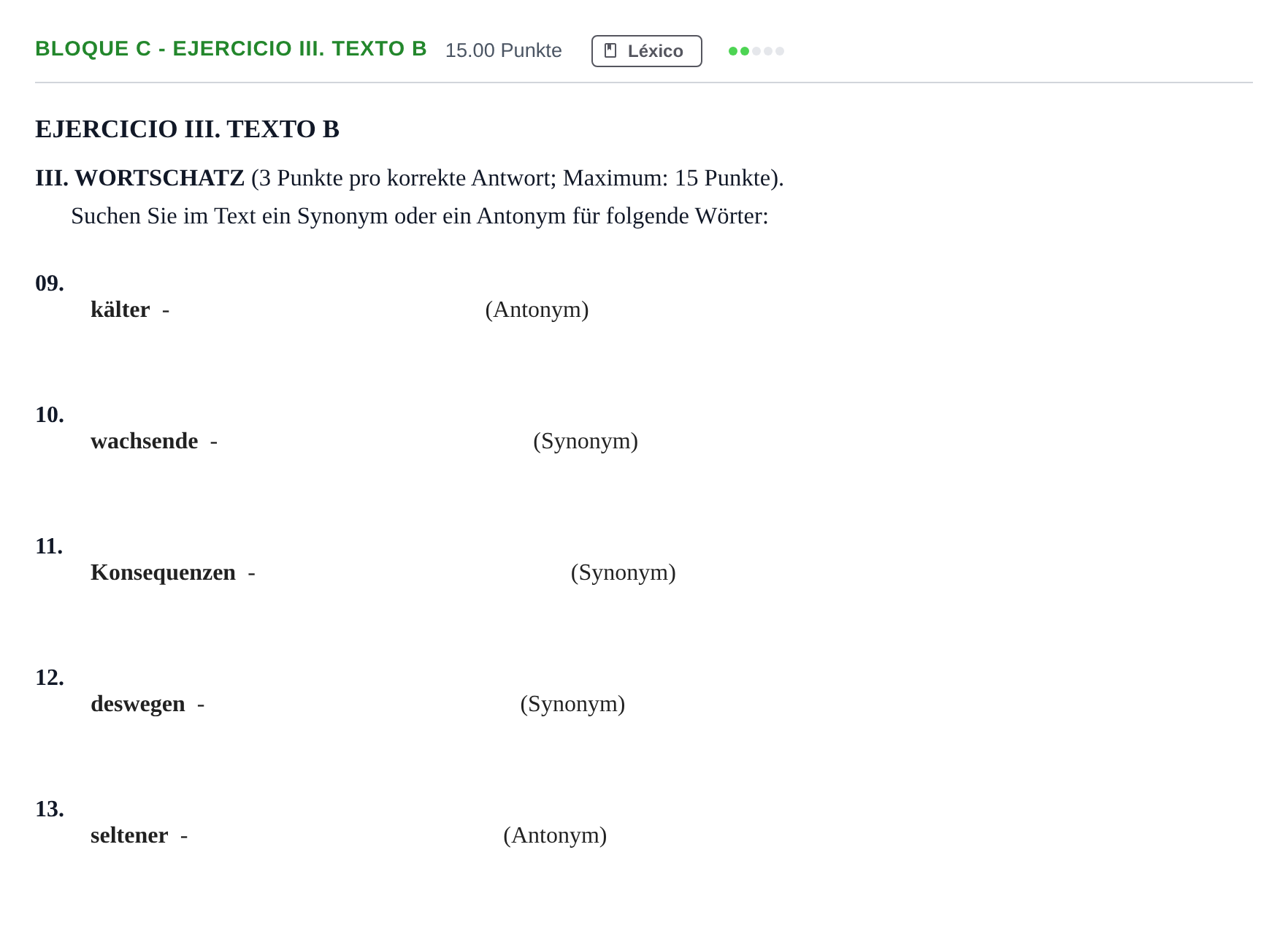 Enunciado: Bloque C - Ejercicio III. Texto B · Alemán PAU Andalucía Ordinaria Titular (Admisión) 2024