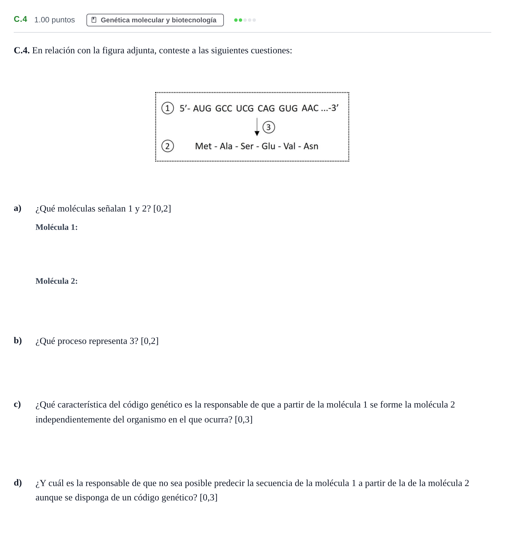 Enunciado: Ejercicio C.4 · Biología PAU Andalucía Extraordinaria Suplente 2024