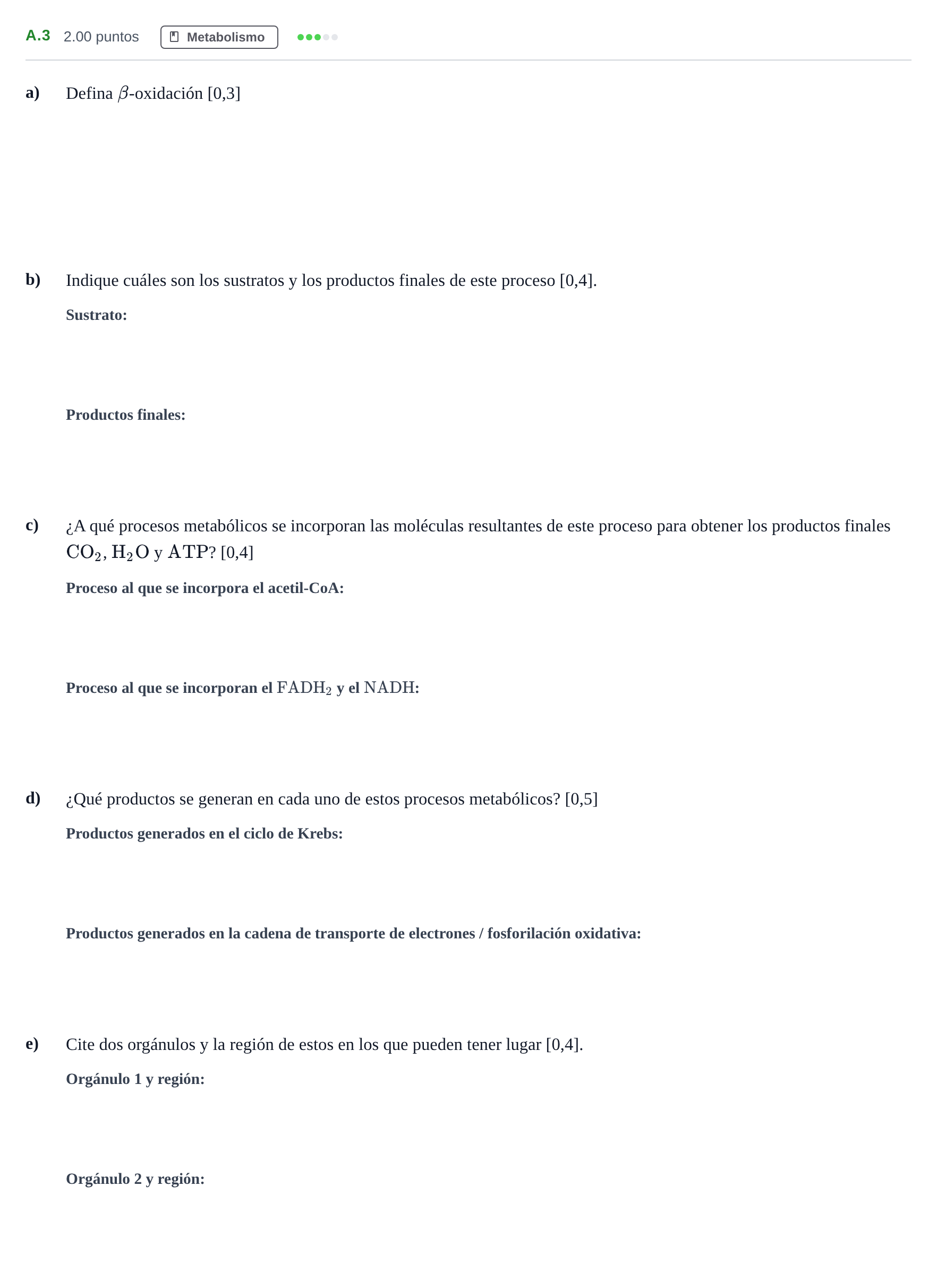 Enunciado: Ejercicio A.3 · Biología PAU Andalucía Ordinaria Suplente 2024