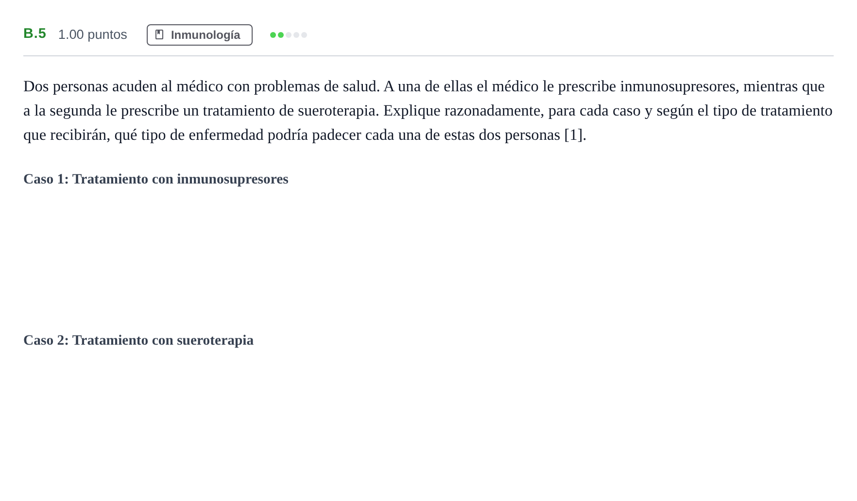 Enunciado: Ejercicio B.5 · Biología PAU Andalucía Ordinaria Suplente 2024