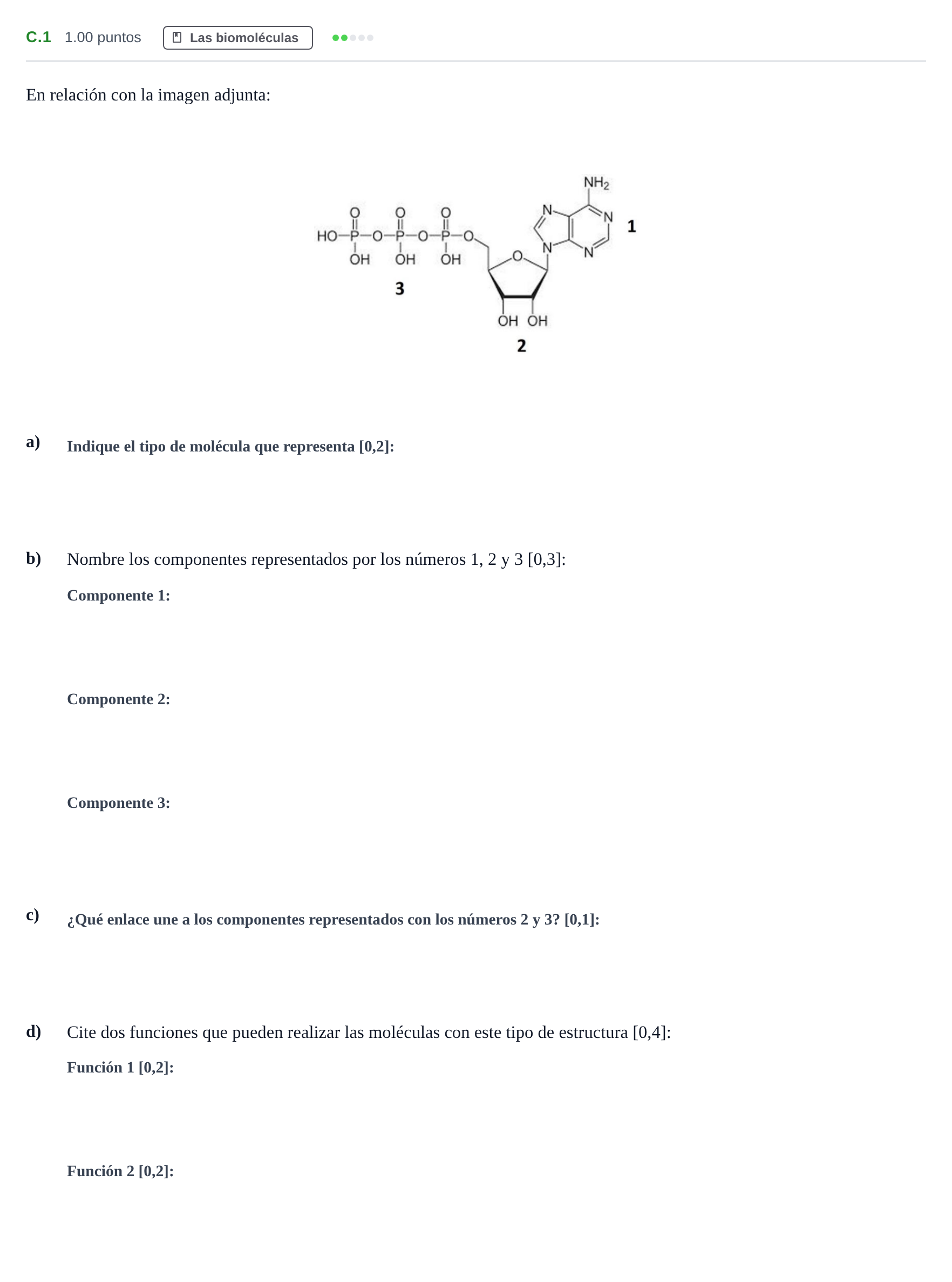 Enunciado: Ejercicio C.1 · Biología PAU Andalucía Ordinaria Suplente 2024