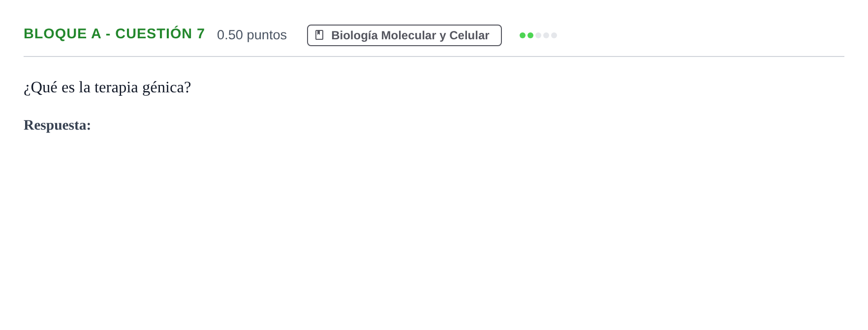 Enunciado: Bloque A - Cuestión 7 · Ciencias Generales PAU Andalucía Extraordinaria Reserva 2024