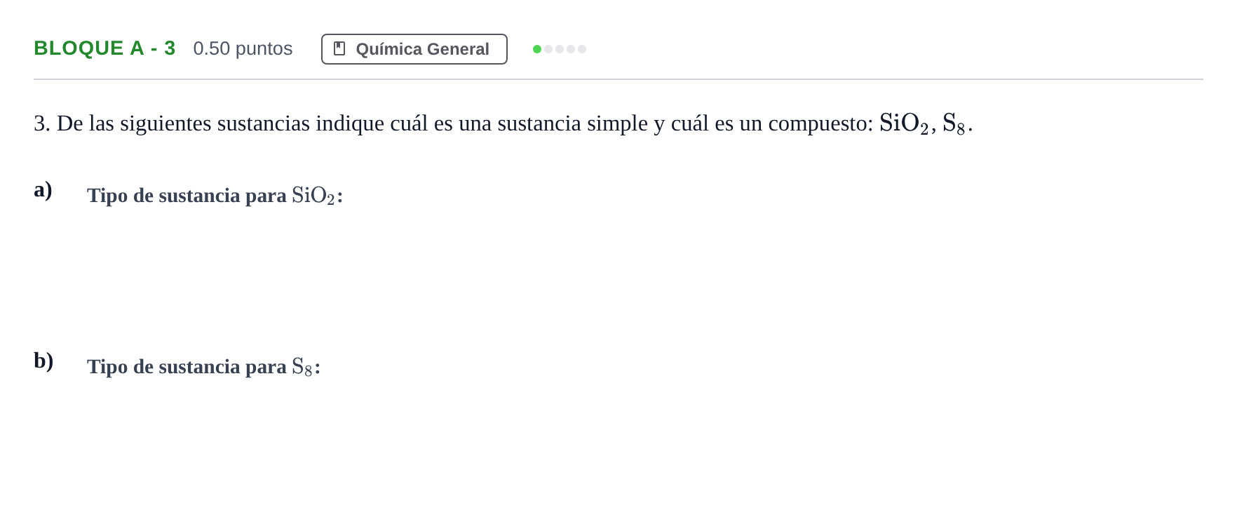 Enunciado: Bloque A - 3 · Ciencias Generales PAU Andalucía Extraordinaria Suplente 2024